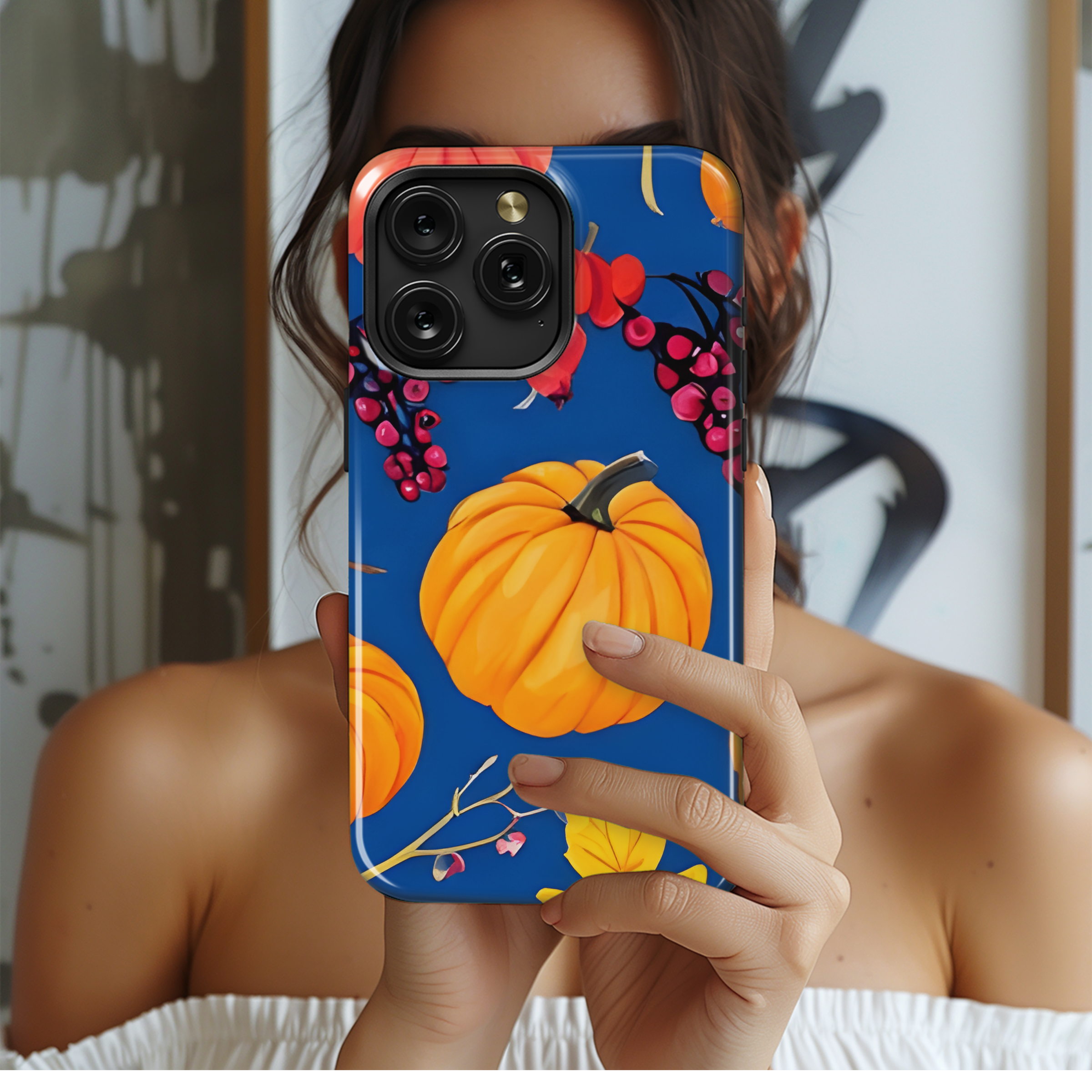 Surreal Pumpkin Phone Case iPhone Samsung Cover Pixel 2948