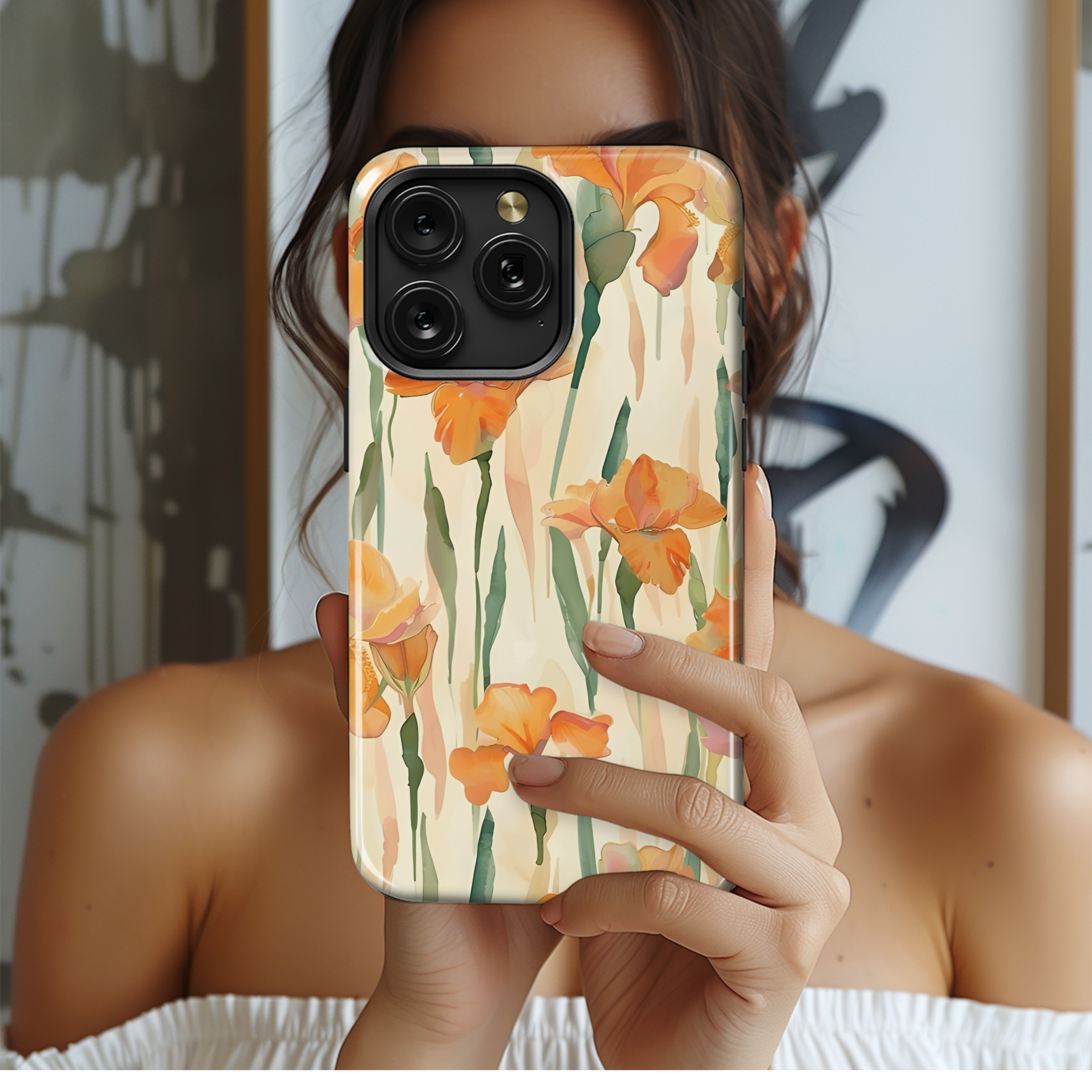 Sweet Flower Watercolor Pattern Phone Case iPhone Samsung Cover Pixel 2455