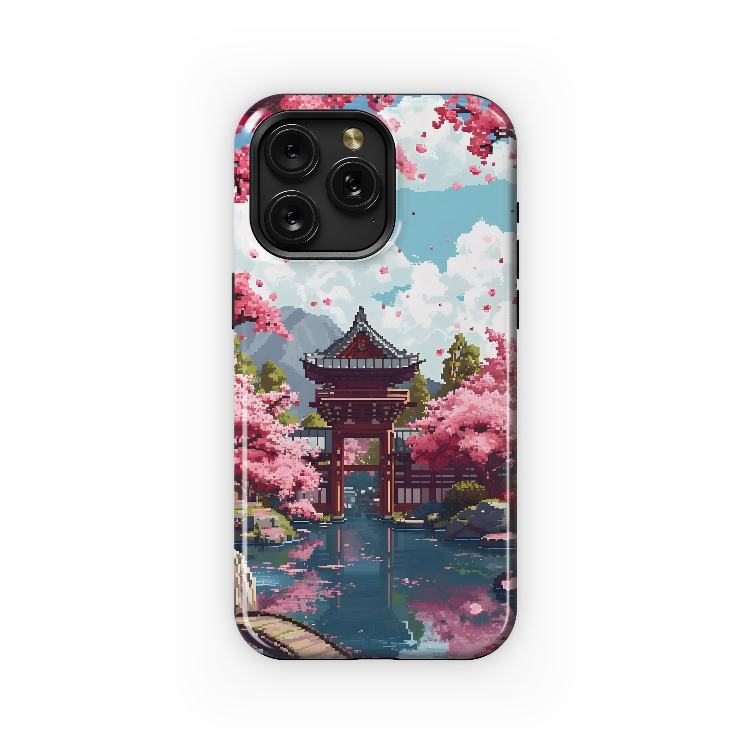 Textured Japanese Cherry Blossom Sakura Phone Case iPhone Samsung Cover Pixel 1905