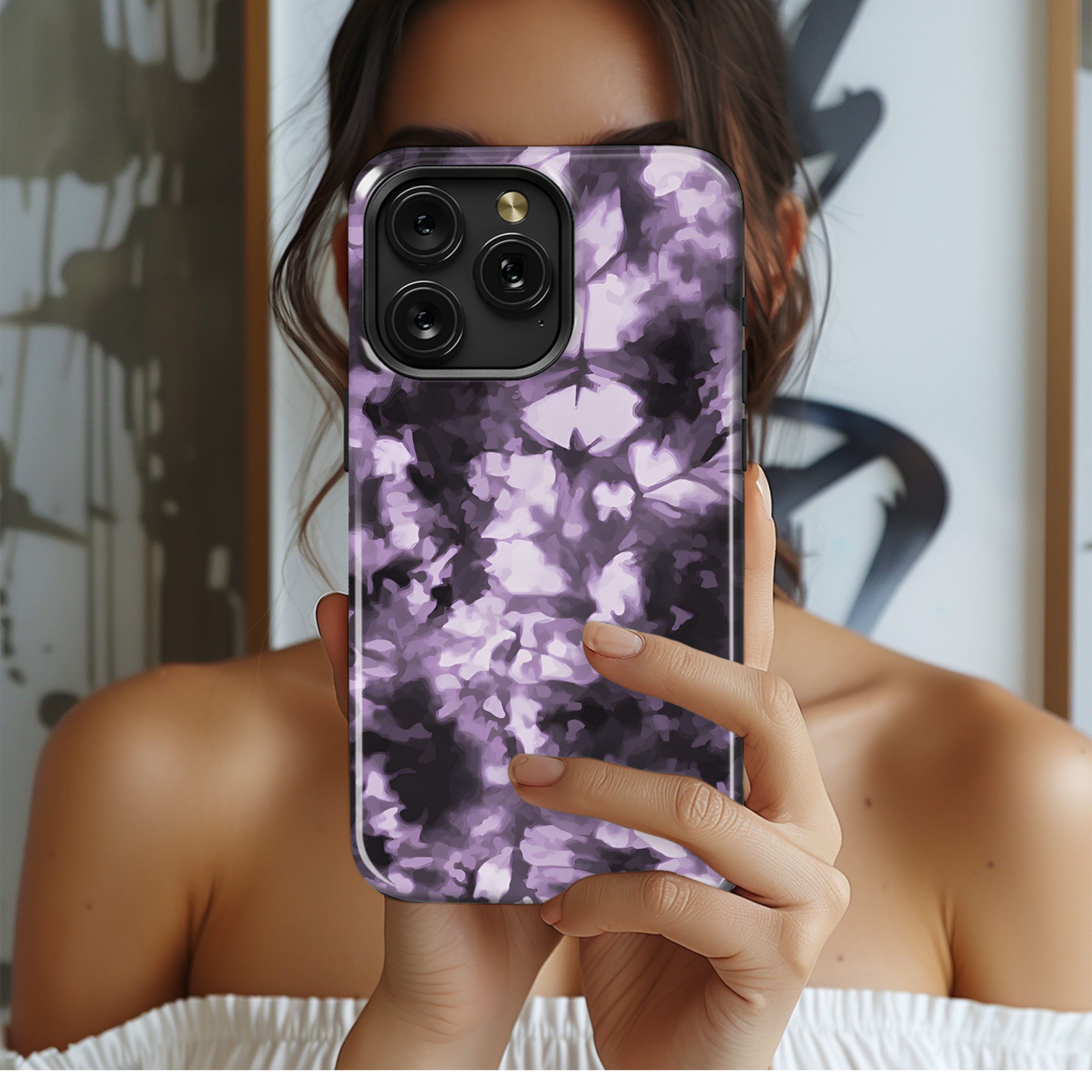 Tie Dye Geometric Texture Phone Case iPhone Samsung Cover Pixel 2593