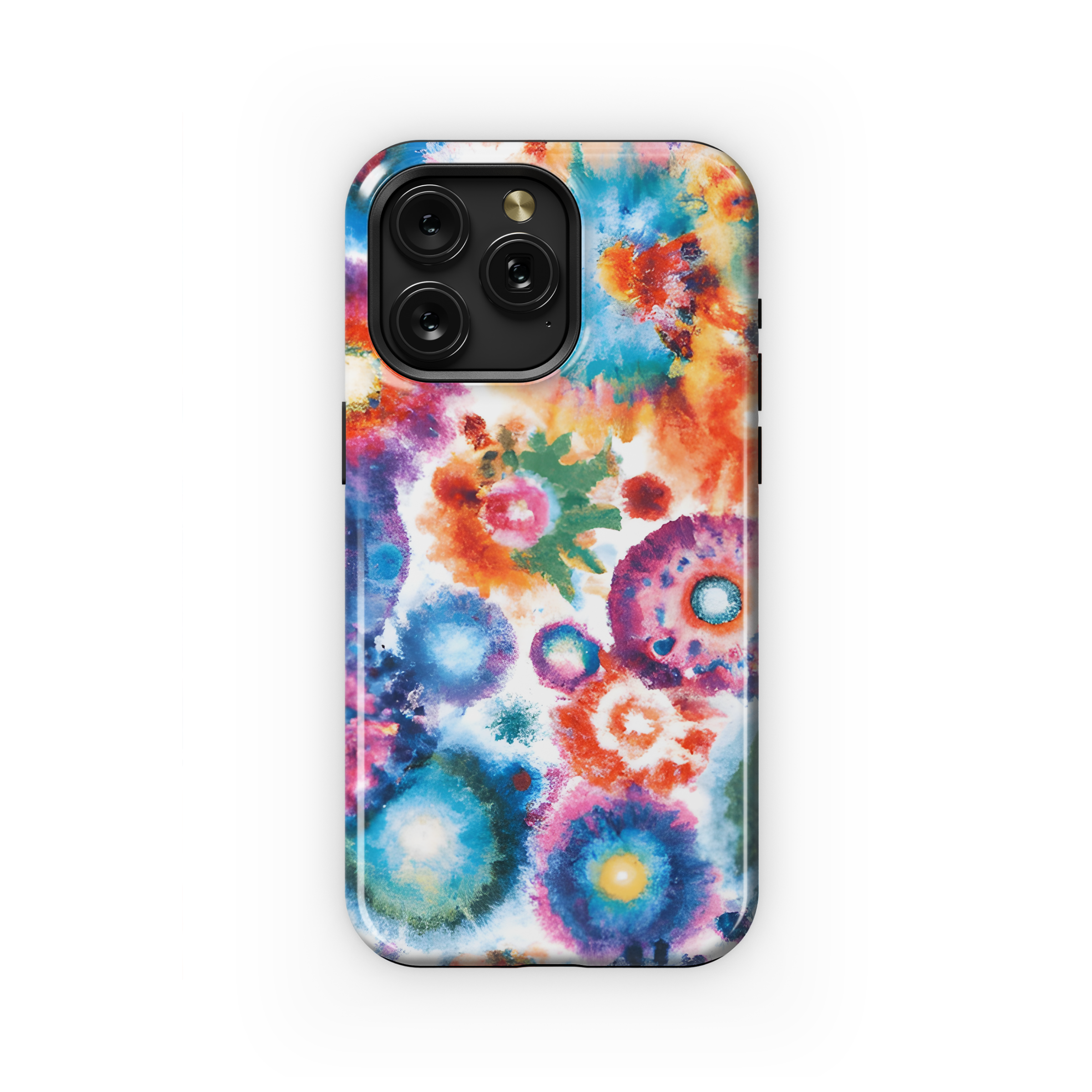 Tie Dye Rainbow Watercolor Phone Case iPhone Samsung Cover Pixel 2860