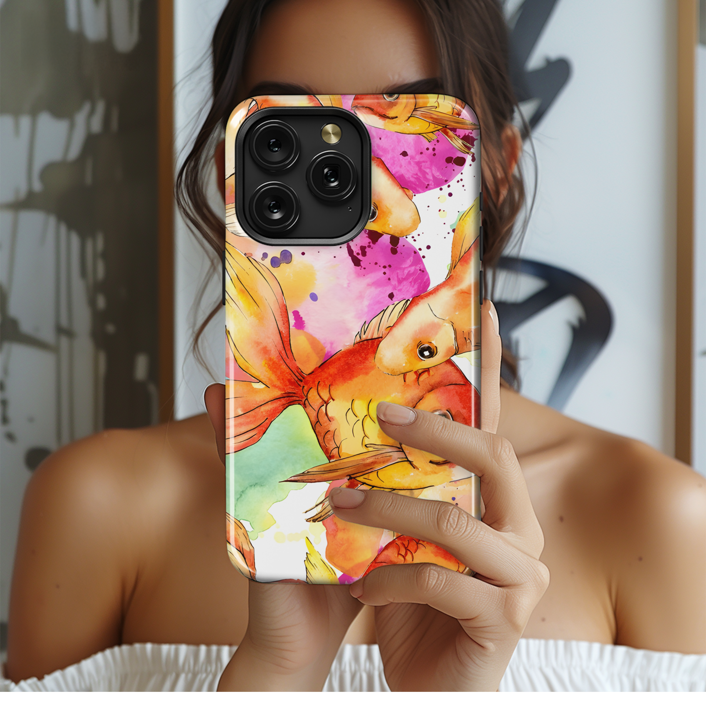 Tropical Fish Watercolor Phone Case iPhone Samsung Cover Pixel 2650