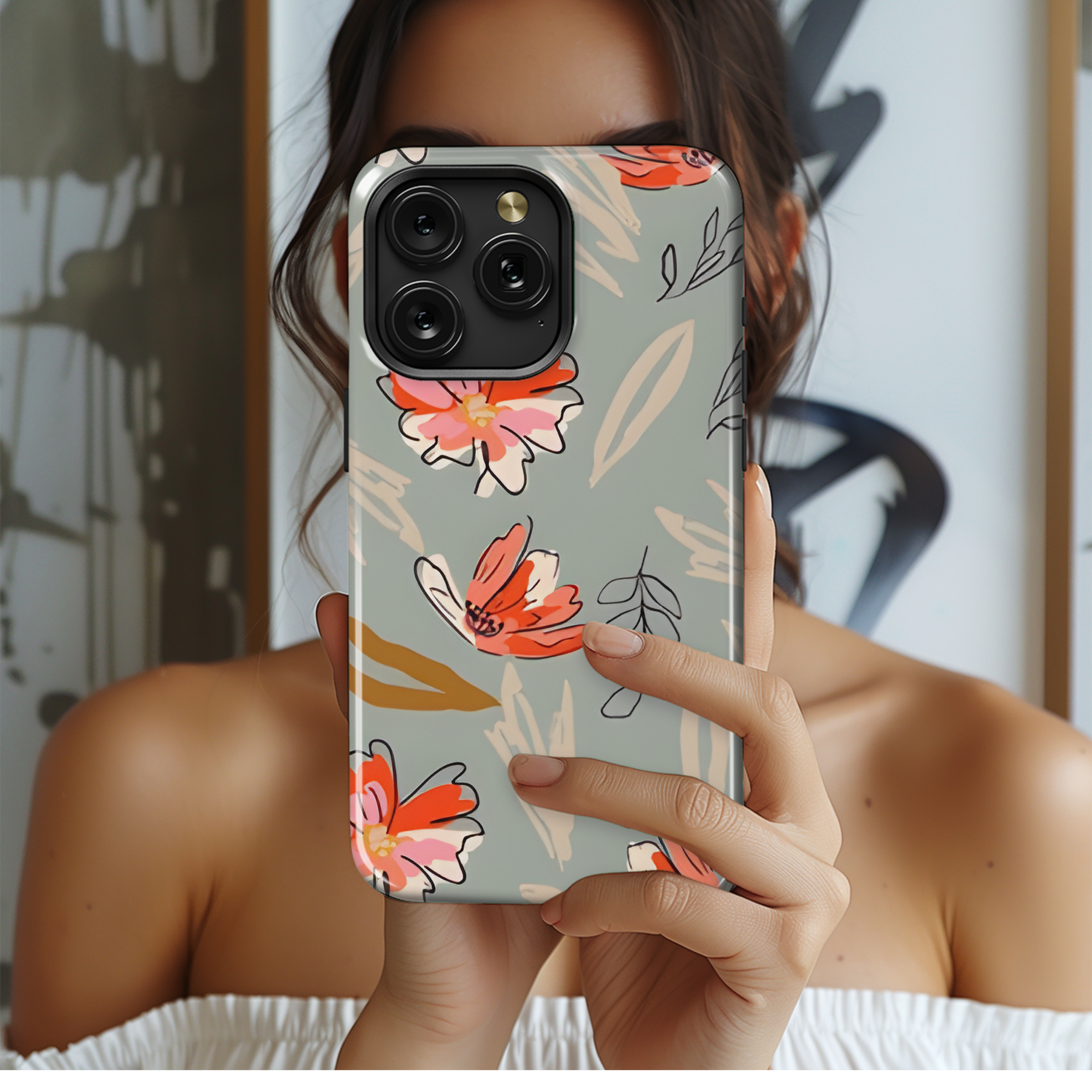 Tropical Floral Seamless Pattern Phone Case iPhone Samsung Cover Pixel 2336