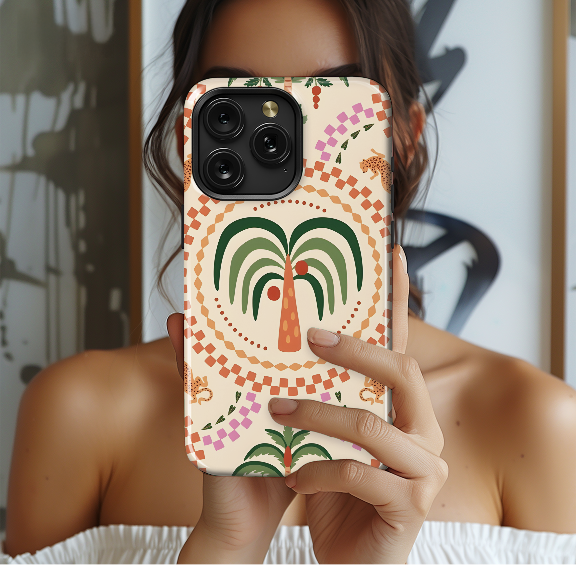 Tropical Palm Leaf Phone Case iPhone Samsung Cover Pixel 2804