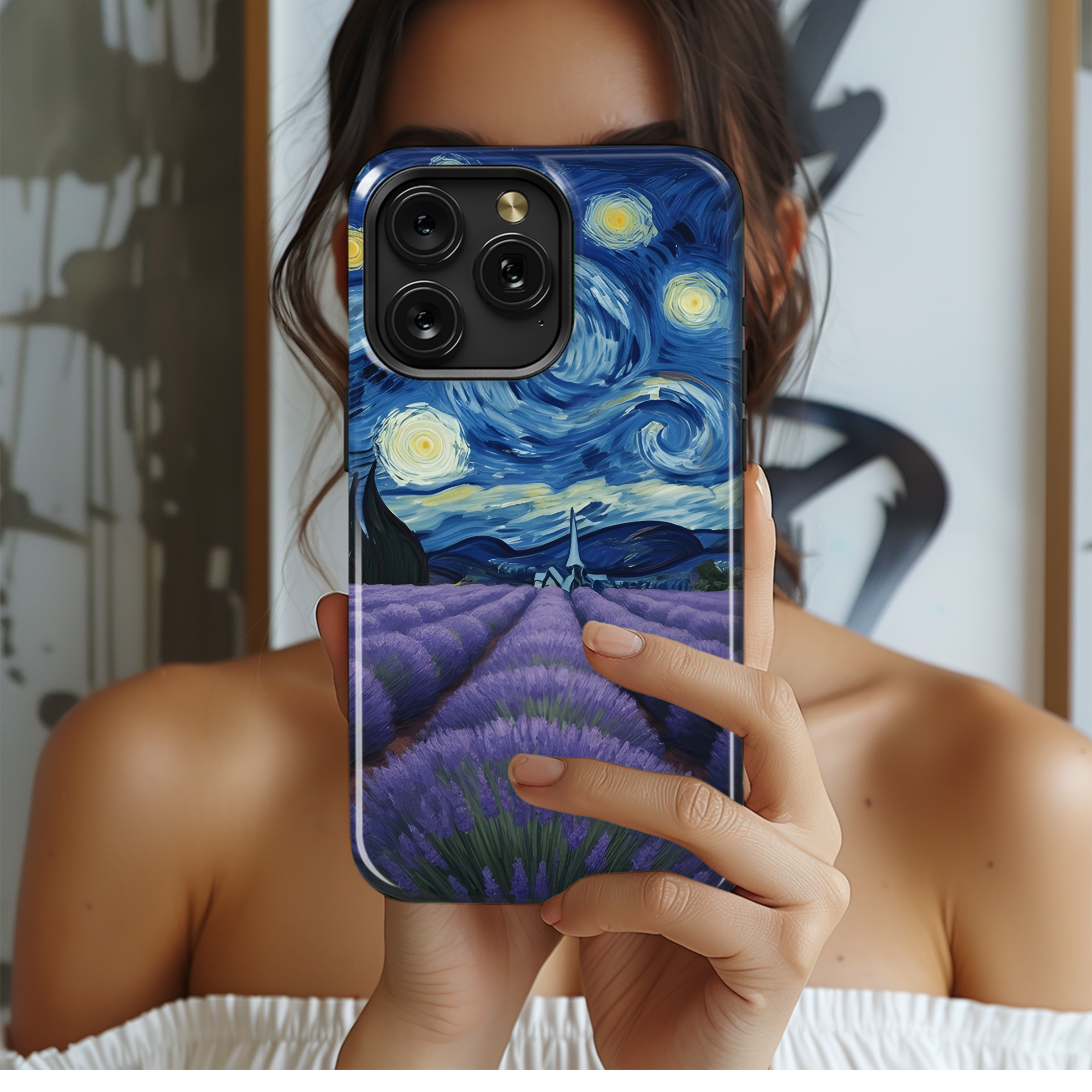 Van Gogh Dreamy Lavender Field Phone Case iPhone Samsung Cover Pixel 2416