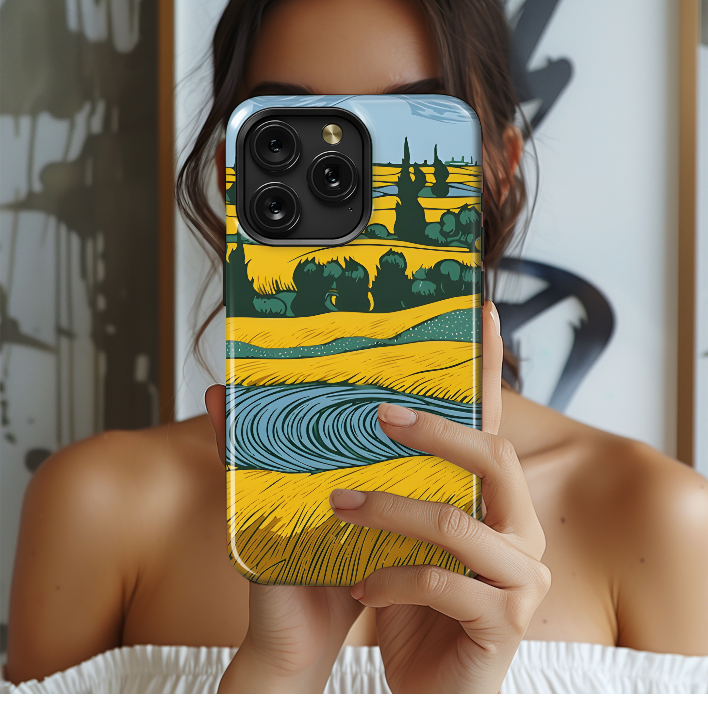 Van Gogh Landscape Wheat Field Forest Phone Case iPhone Samsung Cover Pixel 2415