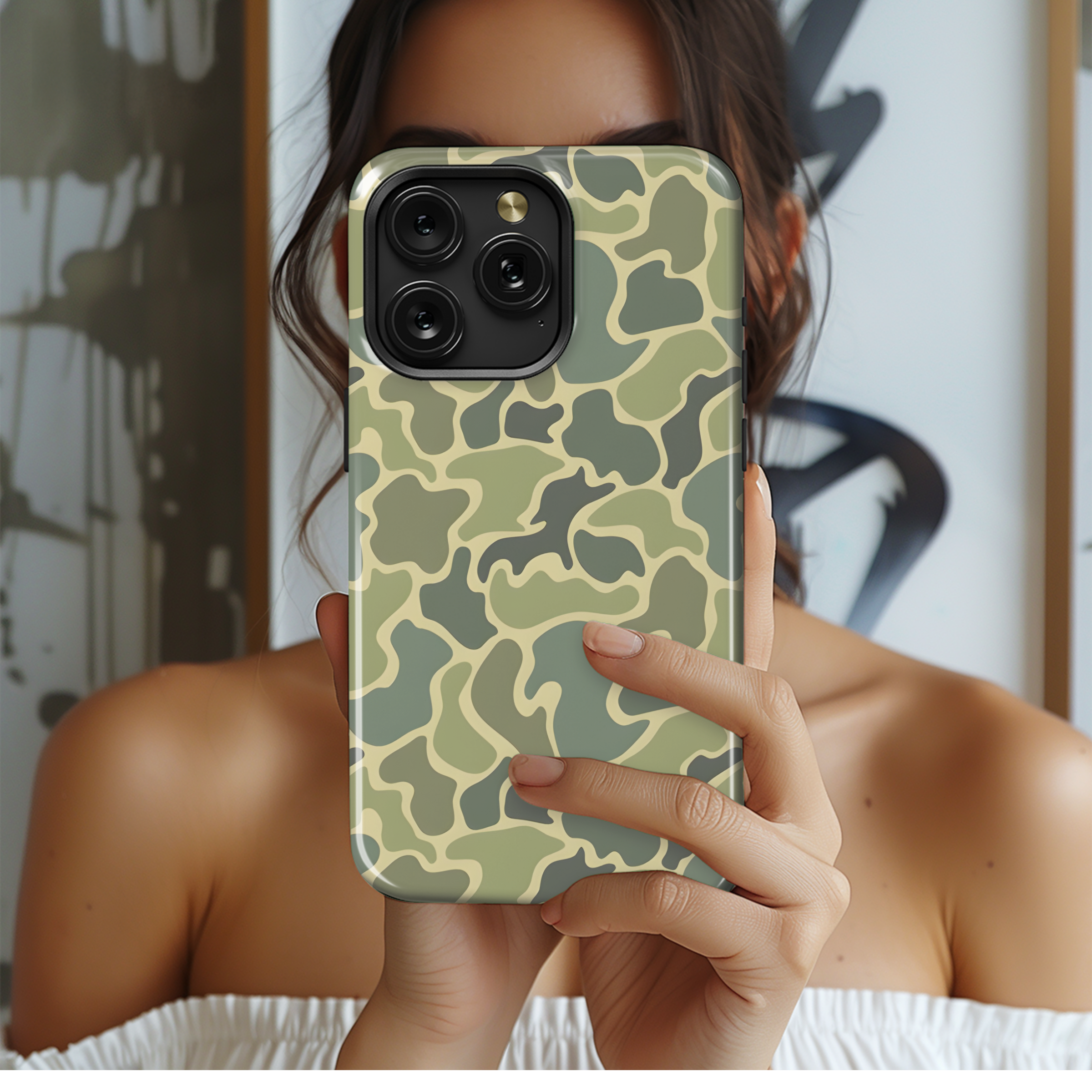 Vector Duck Hunting Camouflage Phone Case iPhone Samsung Cover Pixel 2193