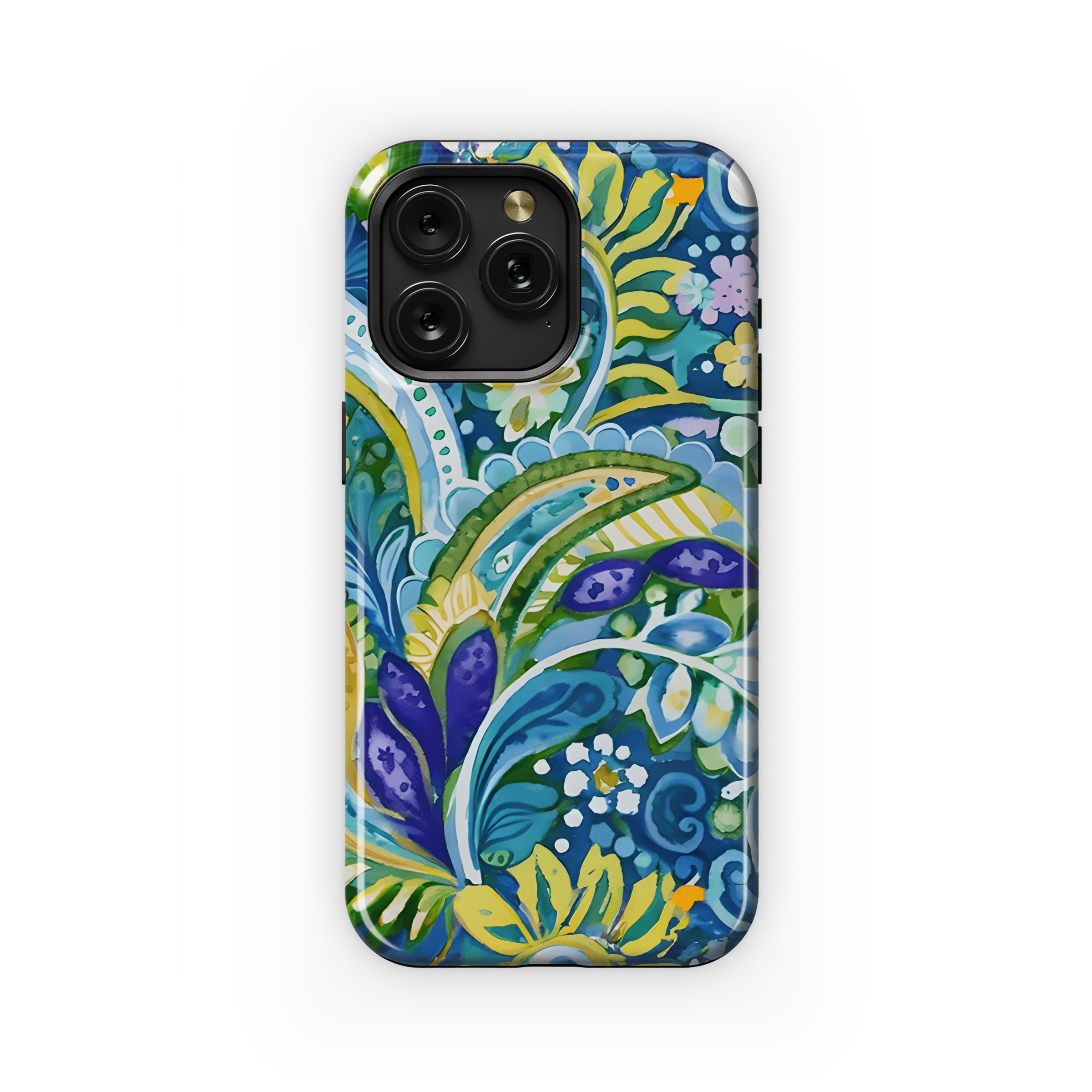 Vibrant Paisley Watercolor Floral Phone Case iPhone Samsung Cover Pixel 2893