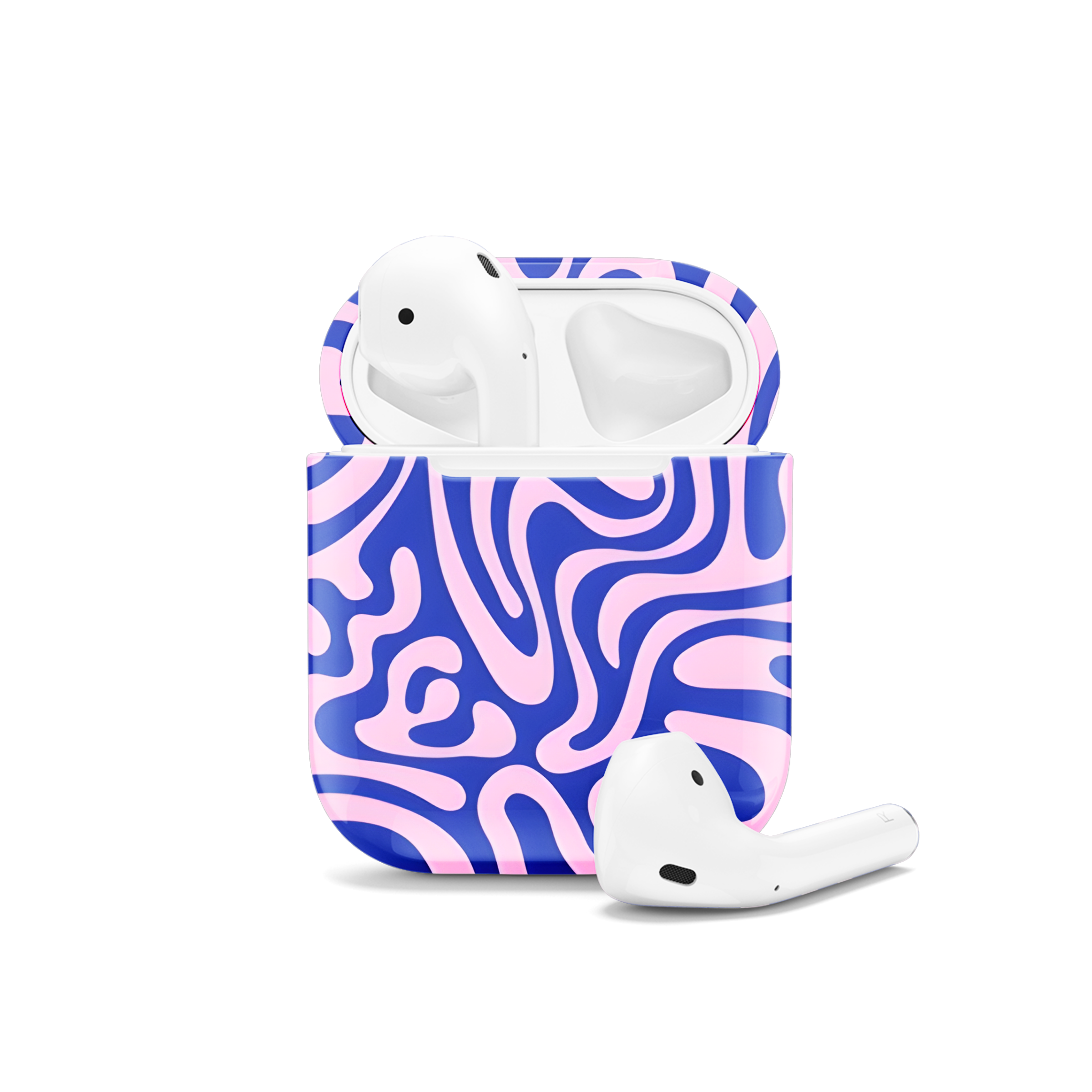 Vibrant Retro Wavy Pattern AirPods Case AirPods Pro AirPods Pro 2 AirPods 3 AirPods 2 Glossy 2155