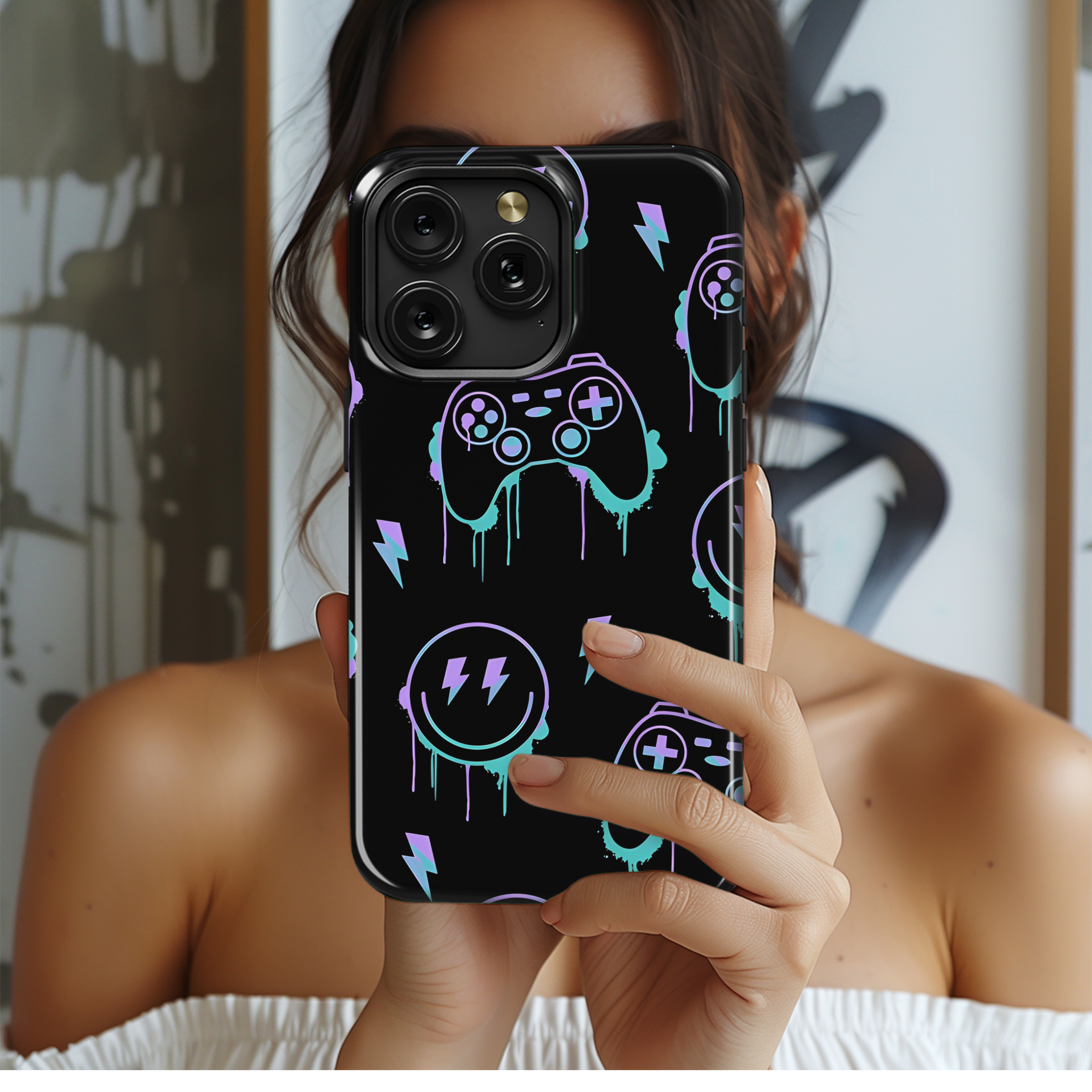 Video Game Seamless Pattern Phone Case iPhone Samsung Cover Pixel 2380