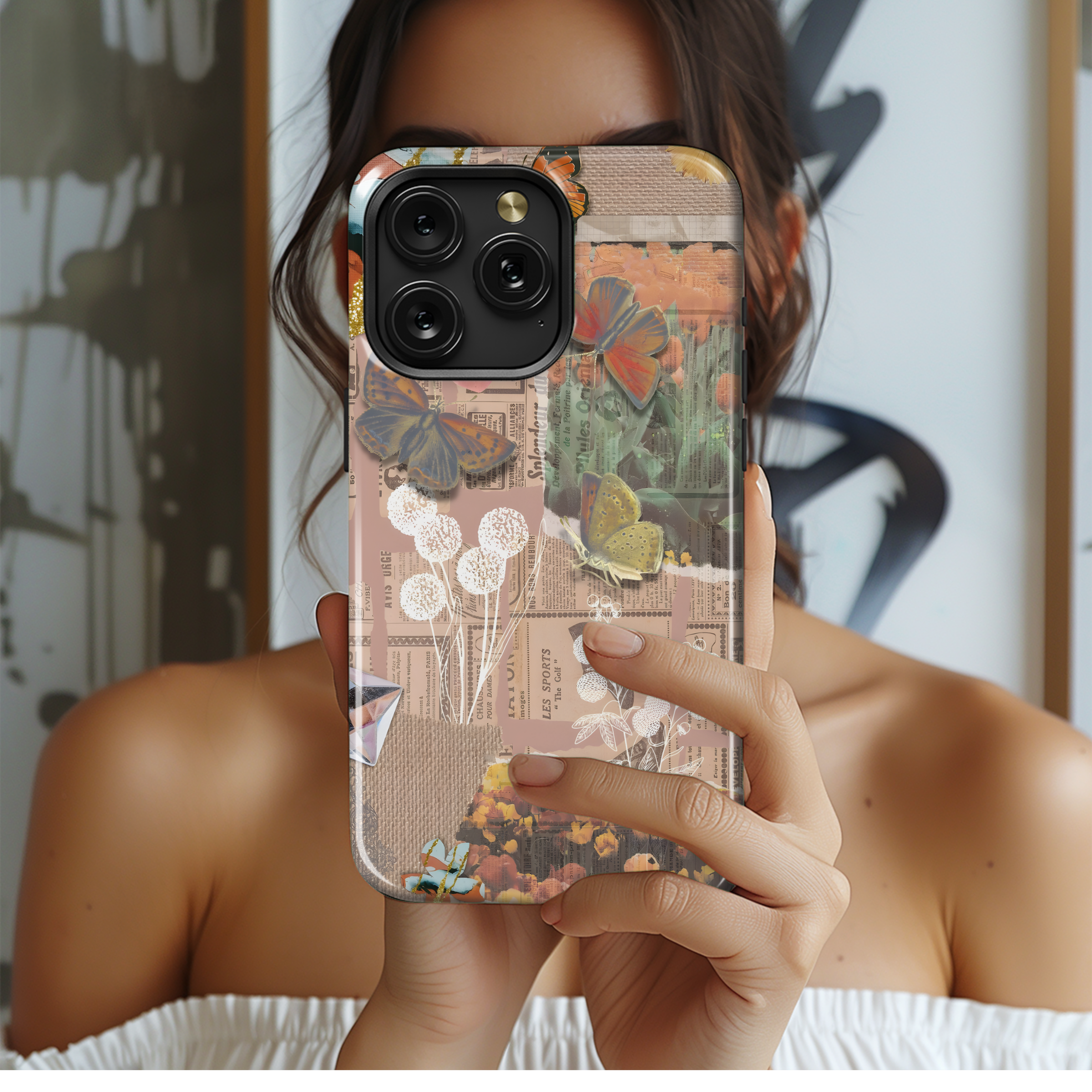 Vintage Butterfly Collage
 Phone Case iPhone Samsung Cover Pixel 4000