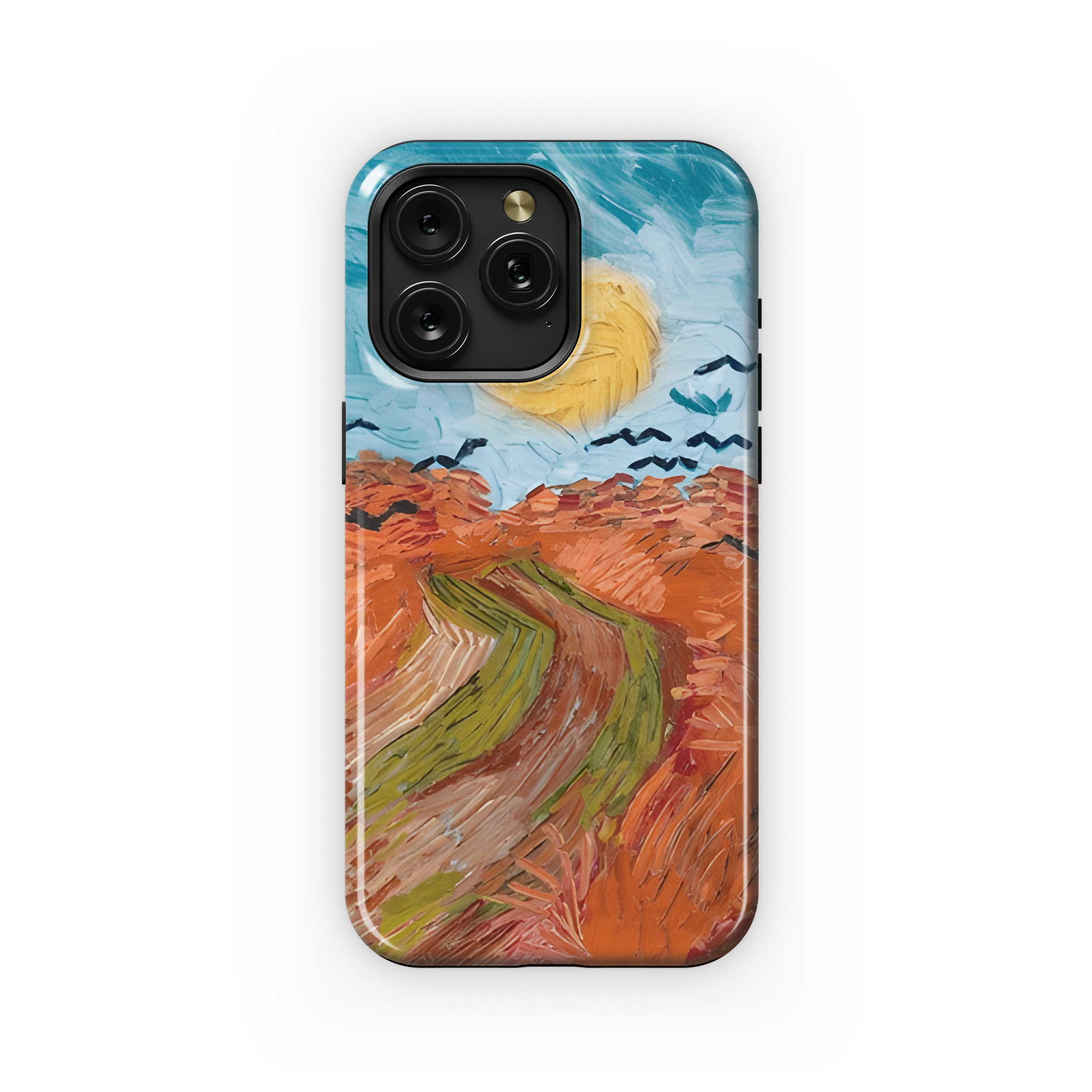 Vintage Van Gogh Wheatfield Crows Phone Case iPhone Samsung Cover Pixel 2413