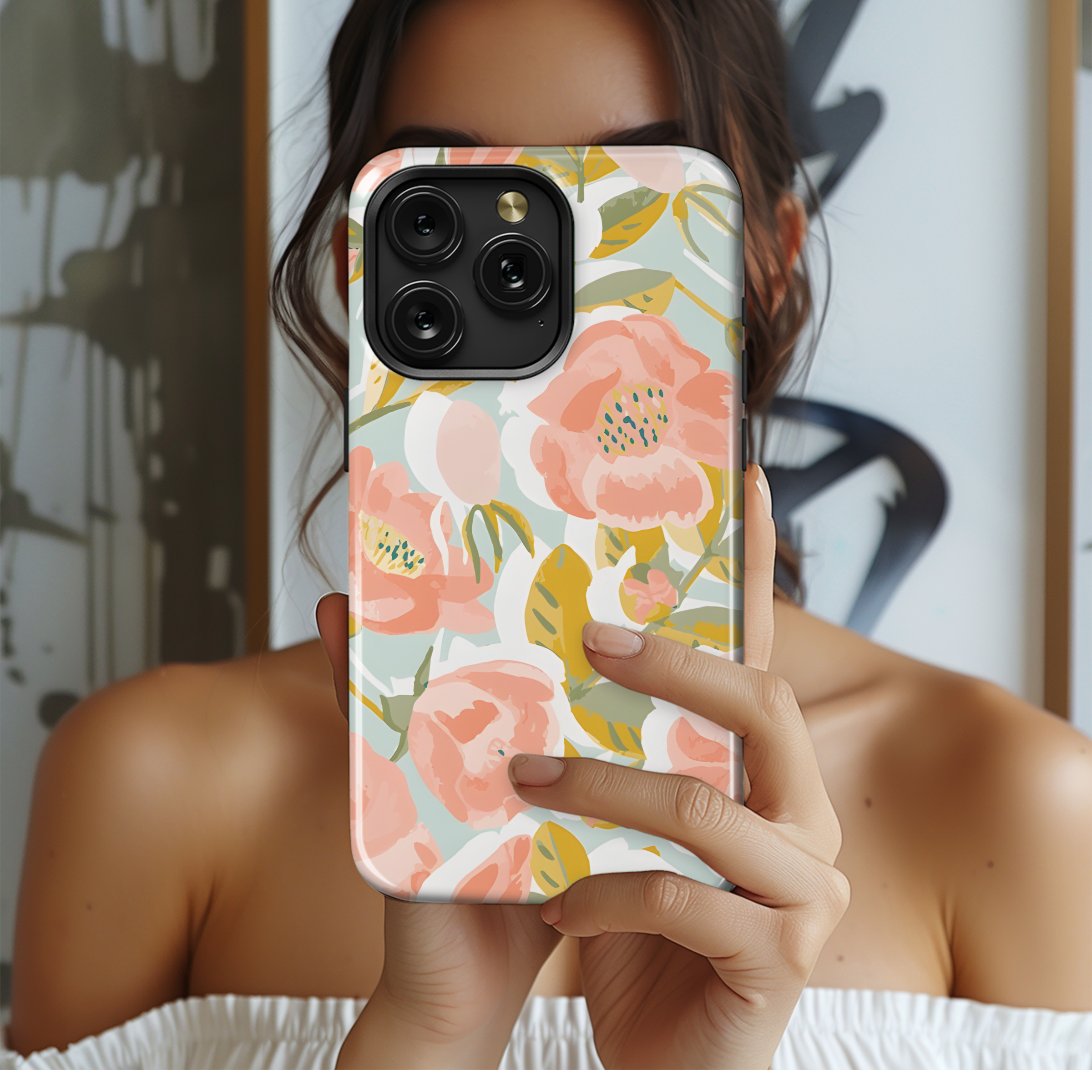 Vintage Watercolour Bloom Phone Case iPhone Samsung Cover Pixel 2433