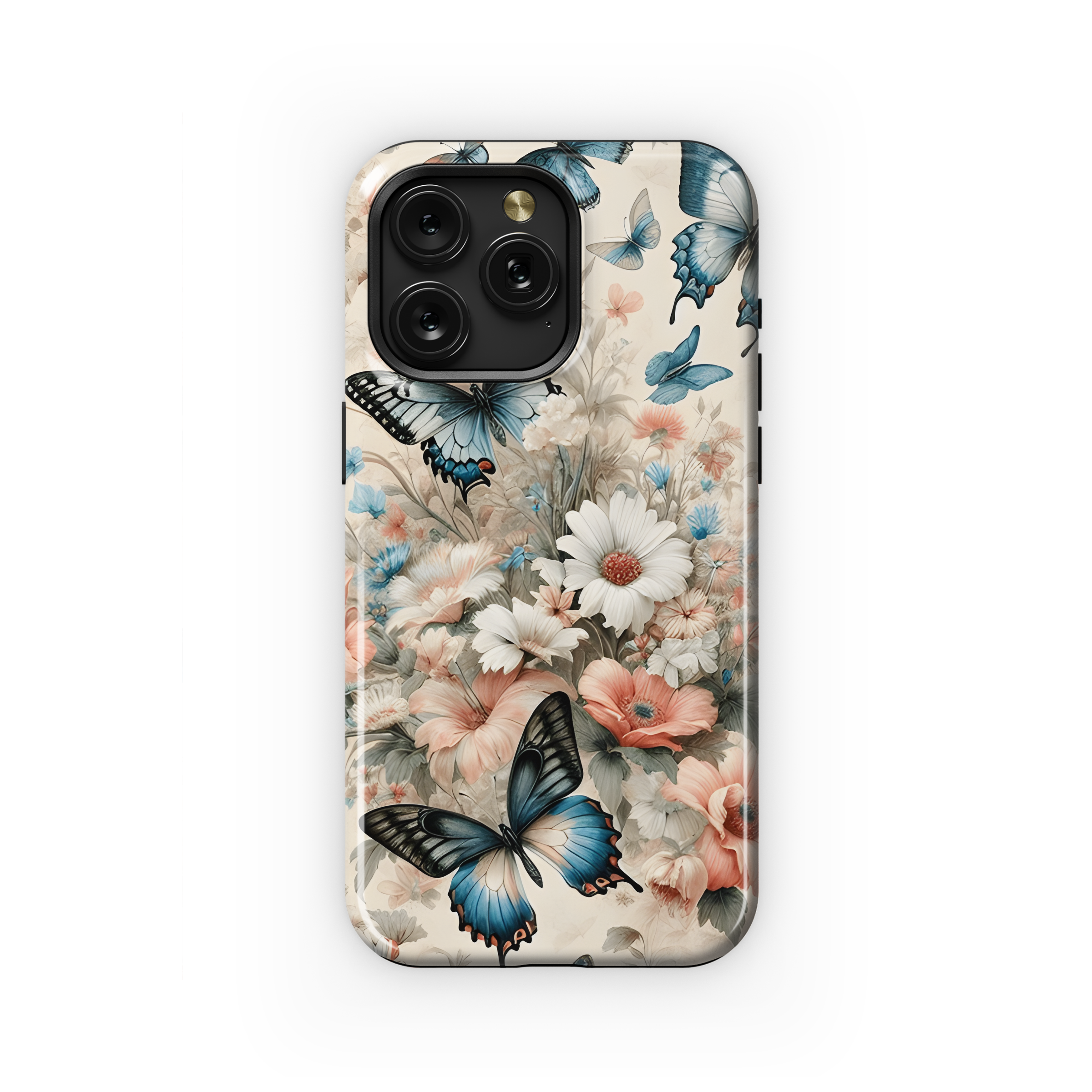 Watercolor Butterfly Flower Phone Case iPhone Samsung Cover Pixel 3505