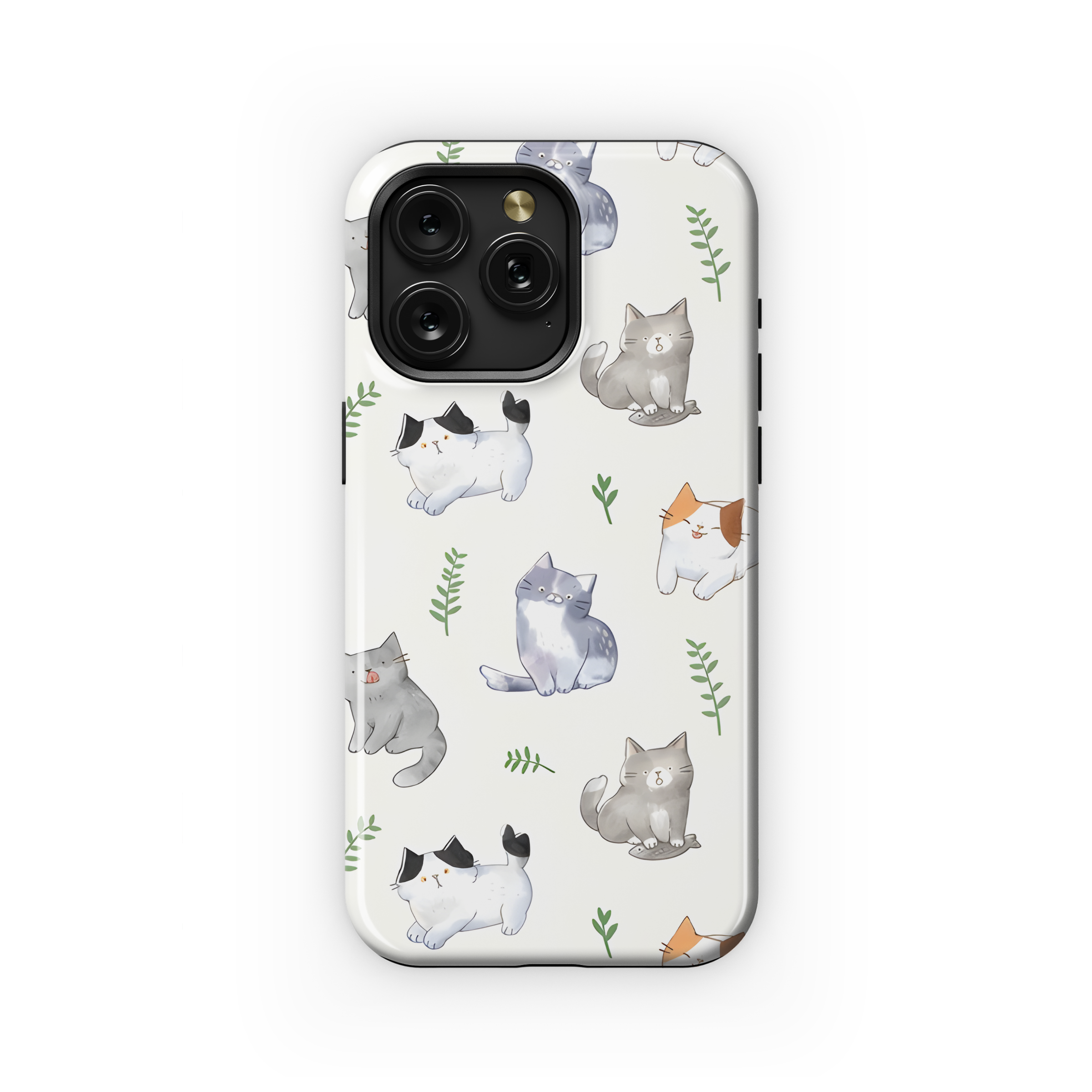 Watercolor Cat Phone Case iPhone Samsung Cover Pixel 2615