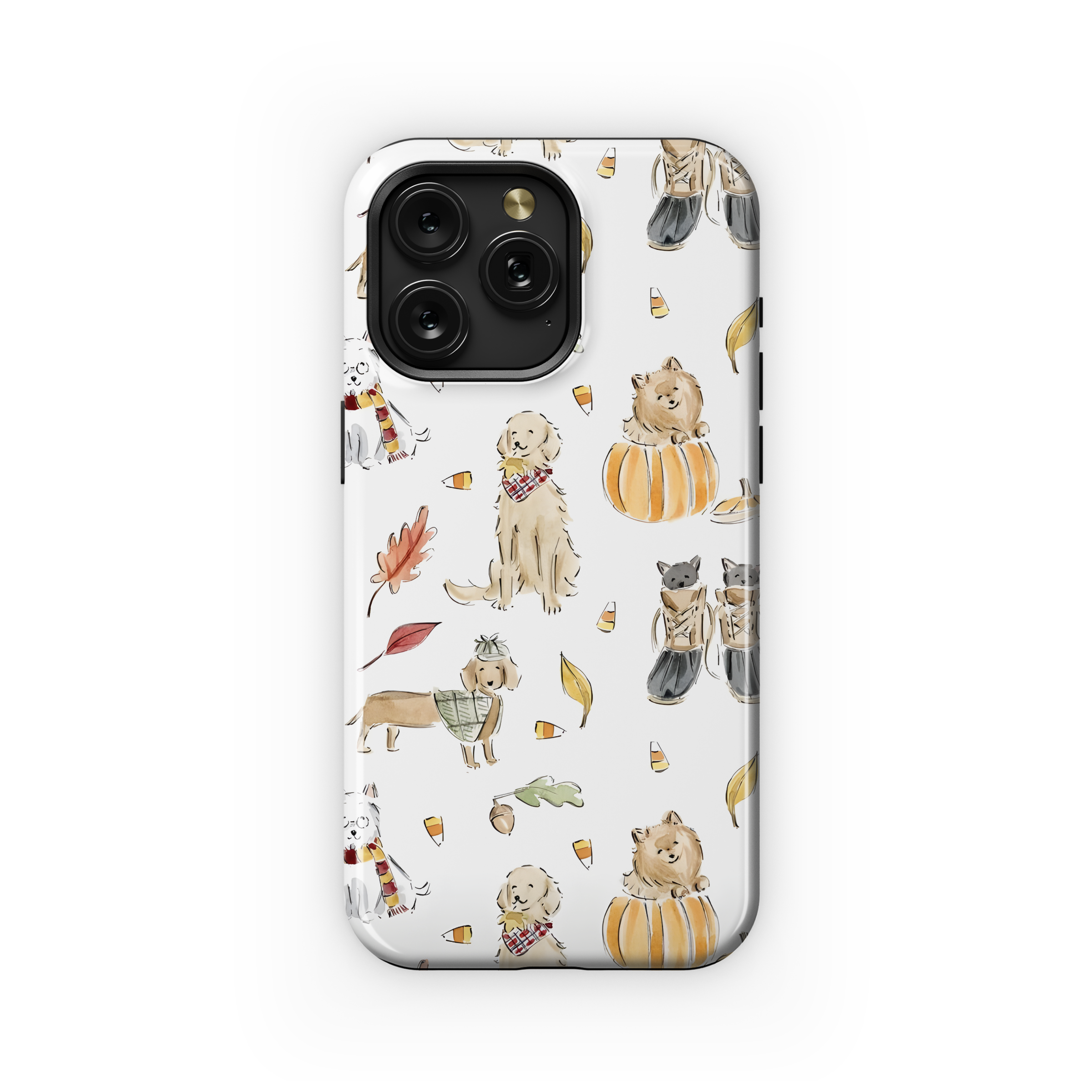 Watercolor Fall Animals Phone Case iPhone Samsung Cover Pixel 1834