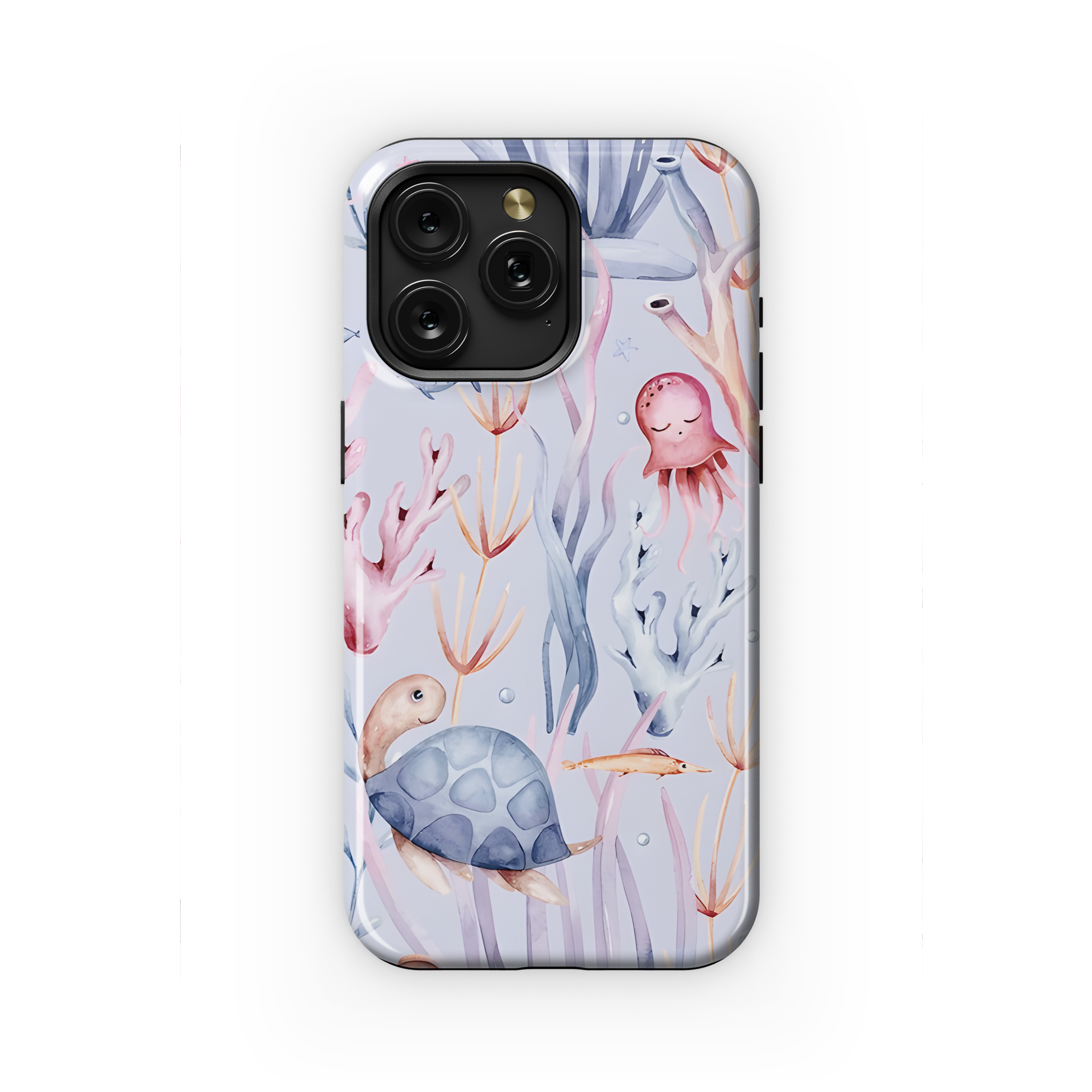 Watercolor Ocean Animal Phone Case iPhone Samsung Cover Pixel 2326