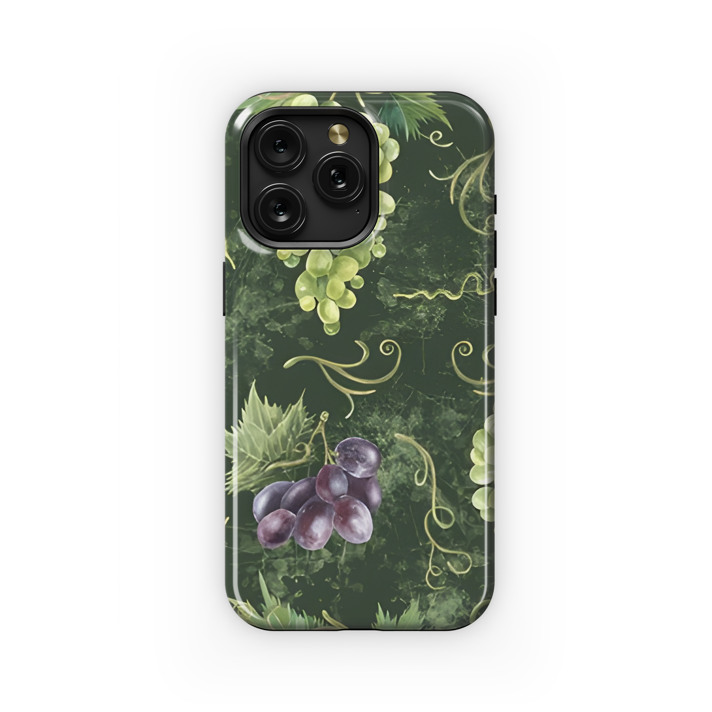 Watercolor Pattern Dark Green Grapes Phone Case iPhone Samsung Cover Pixel 2461