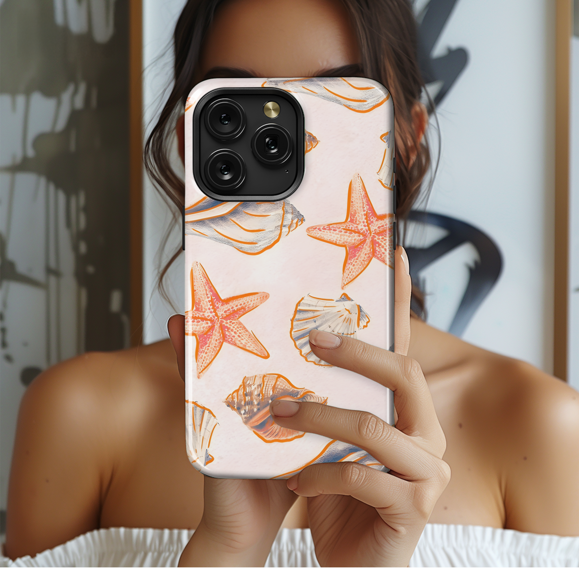 Watercolor Sea Pattern Phone Case iPhone Samsung Cover Pixel 2335