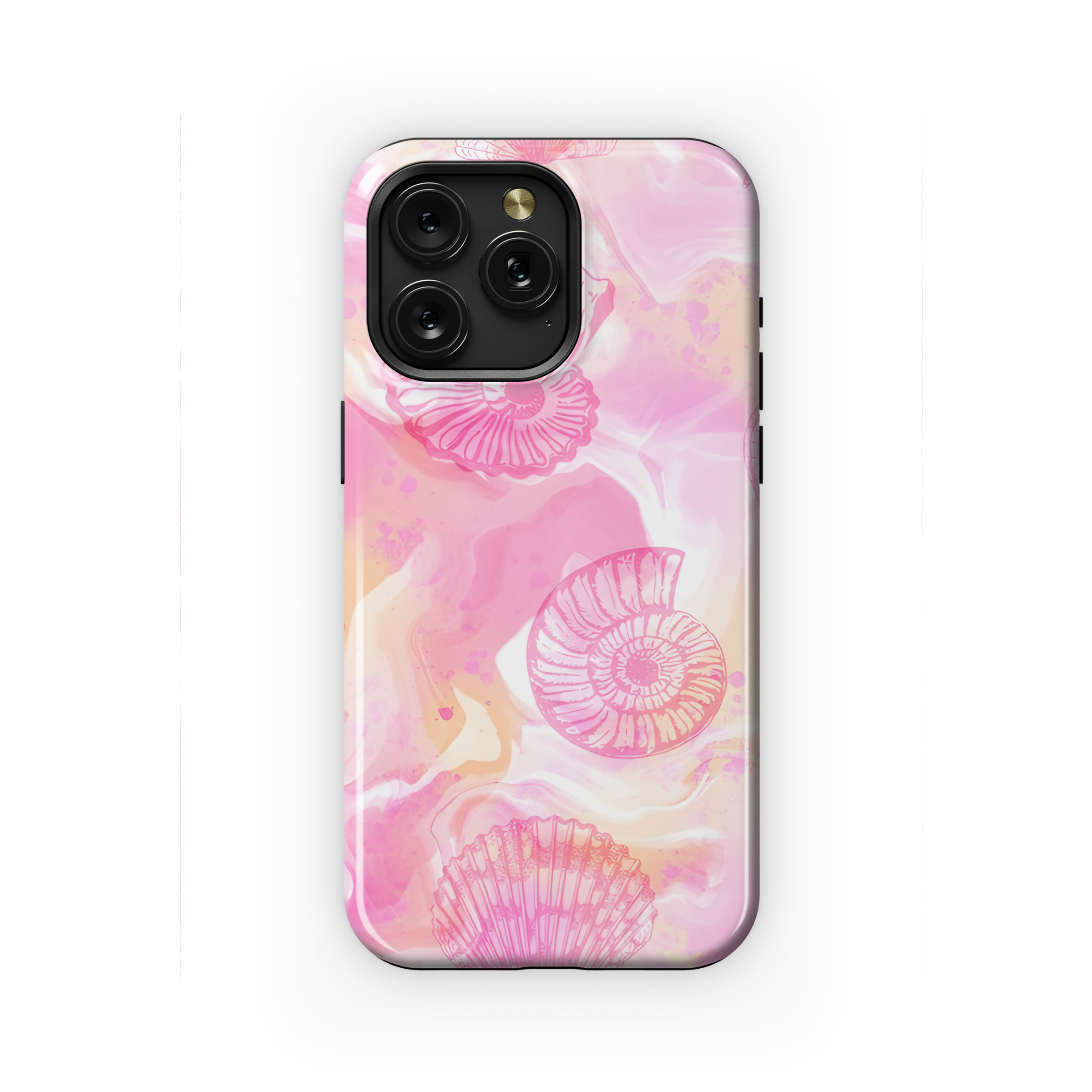 Watercolor Sea Shells Painting Tie Dye Pattern Phone Case iPhone Samsung Cover Pixel 2334