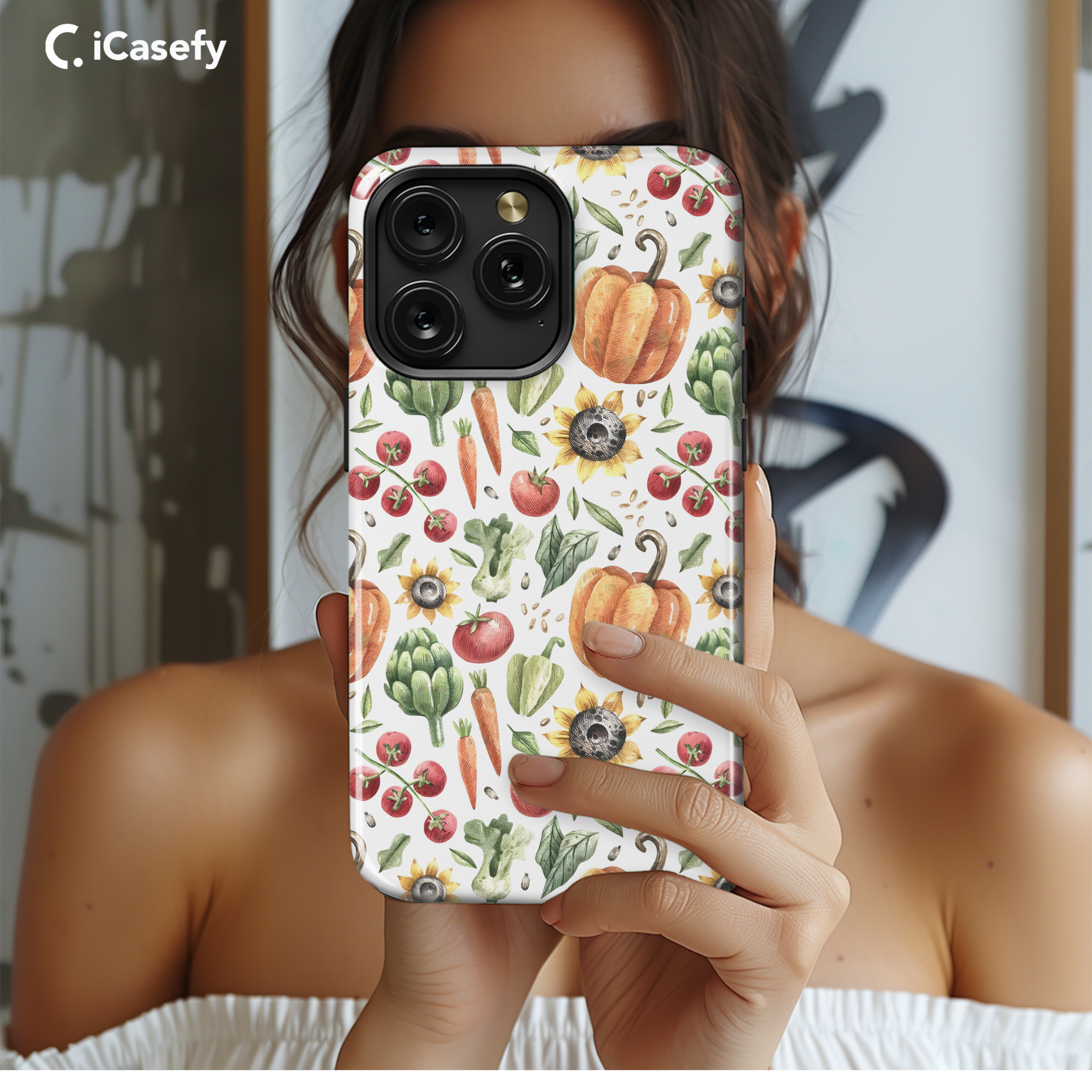 Watercolor Vegetables and Fruits Phone Case iPhone Samsung Cover Pixel 1885