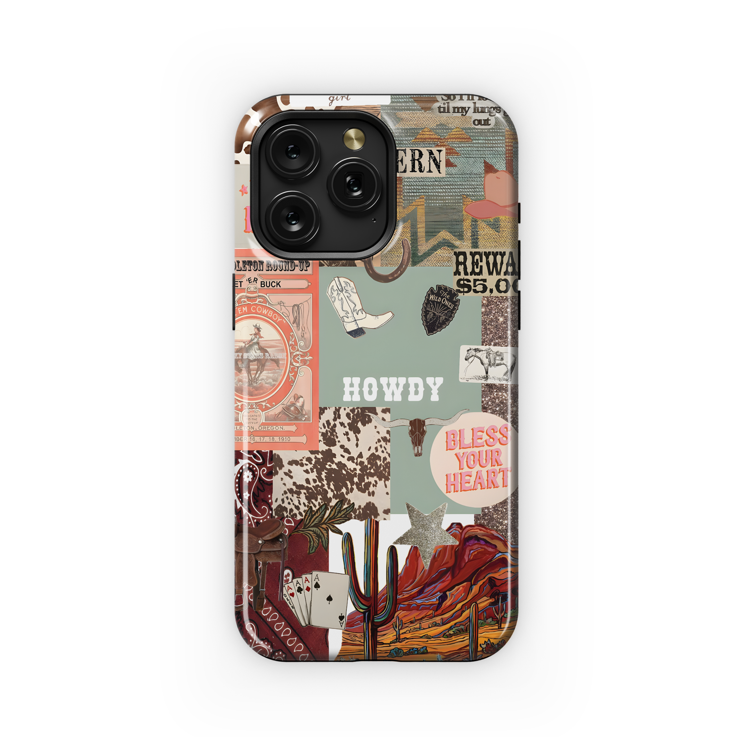 Western Country Cow Girl Boots Howdy Phone Case iPhone Samsung Cover Pixel 1931