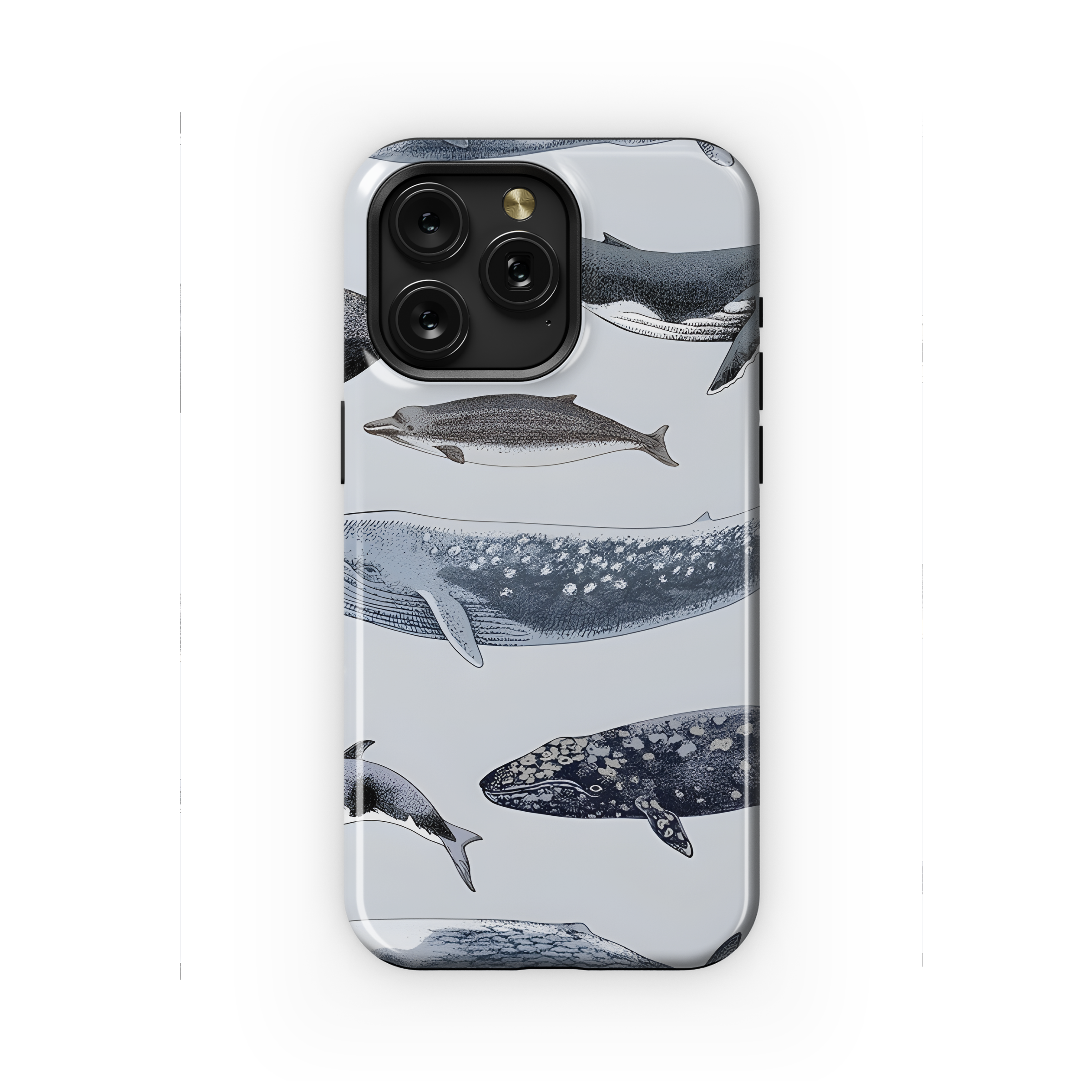 Whale Pattern Seamless Blue Phone Case iPhone Samsung Cover Pixel 2114