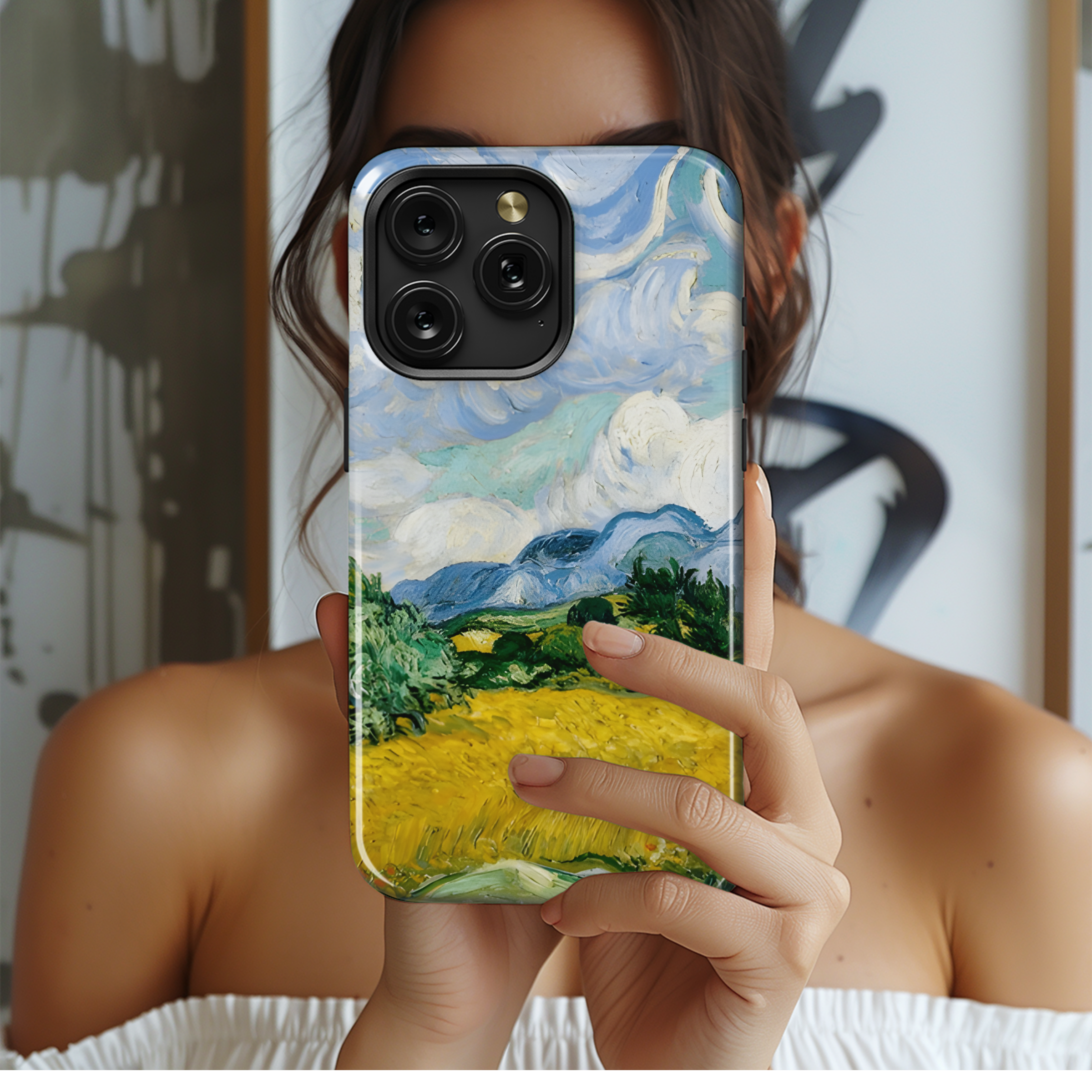 Wheat Field Landscape Art Phone Case iPhone Samsung Cover Pixel 2409