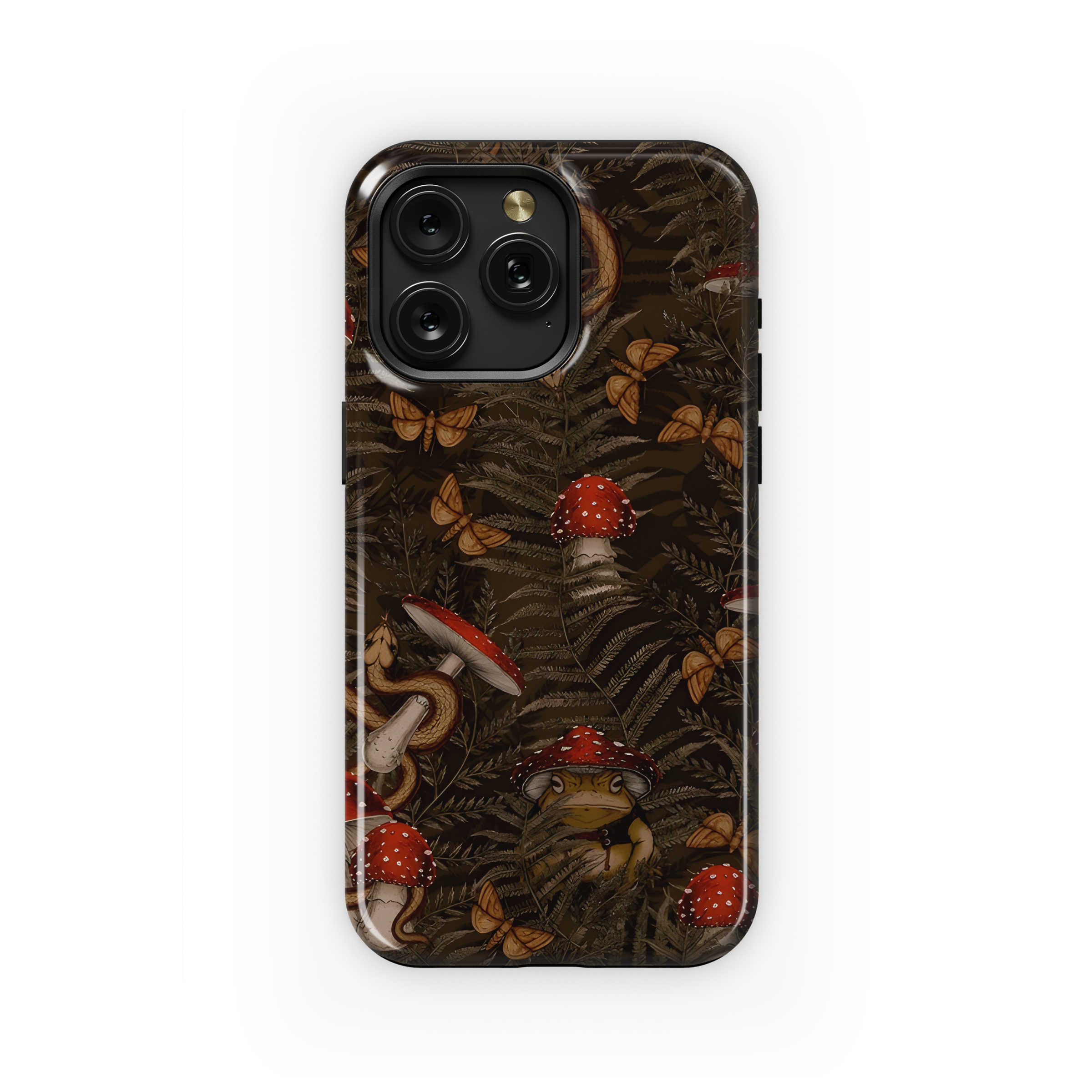 Whimsical Frog Toad Mushroom Phone Case iPhone Samsung Cover Pixel 3939