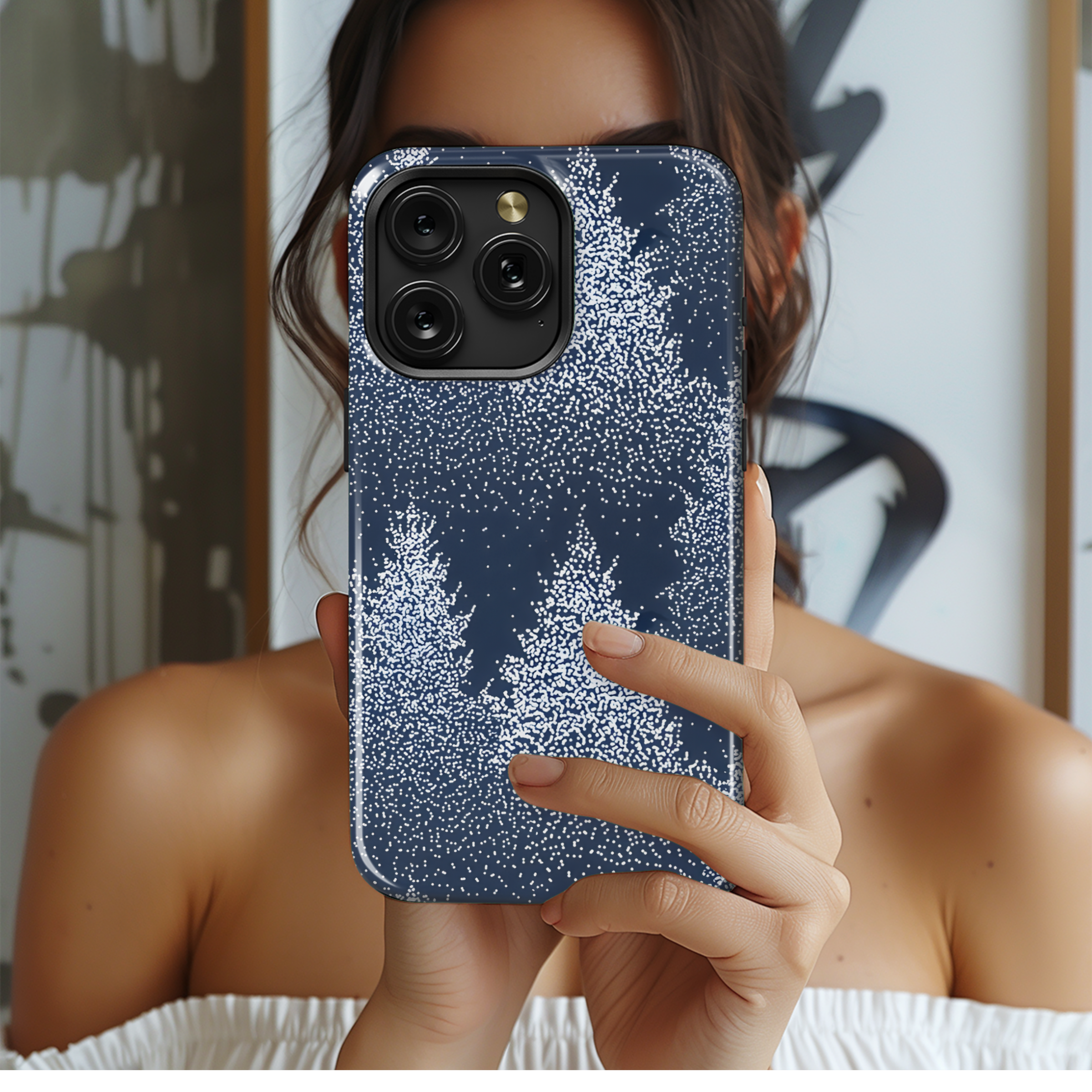 Winter Forest Seamless Pattern Phone Case iPhone Samsung Cover Pixel 2318