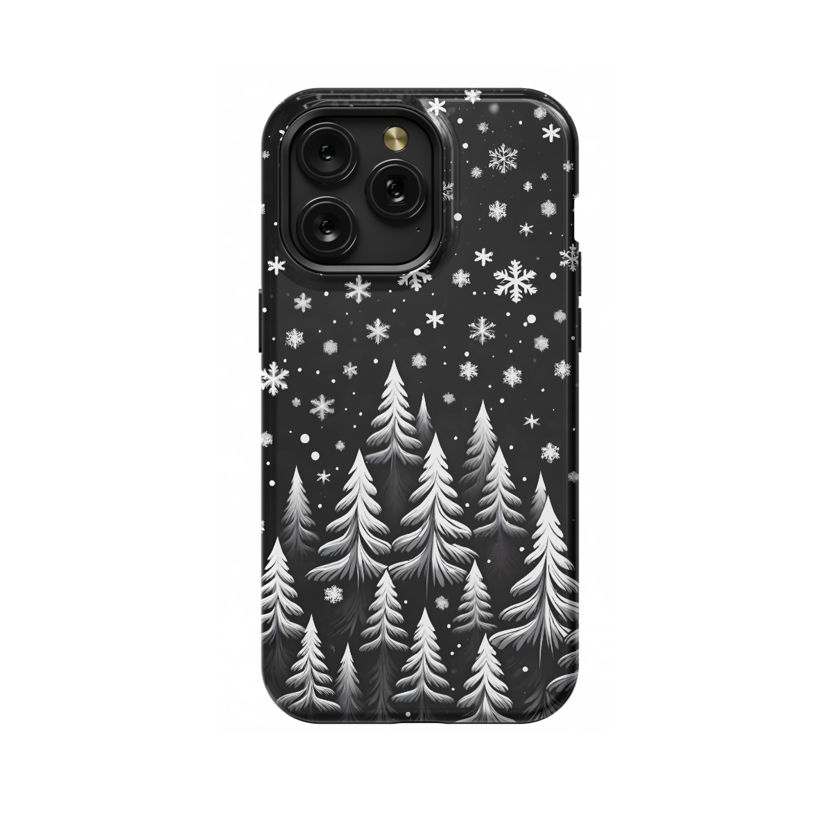 Winter Snowing White Christmas Tree Aesthetic Phone Case iPhone Samsung Cover Pixel 1648