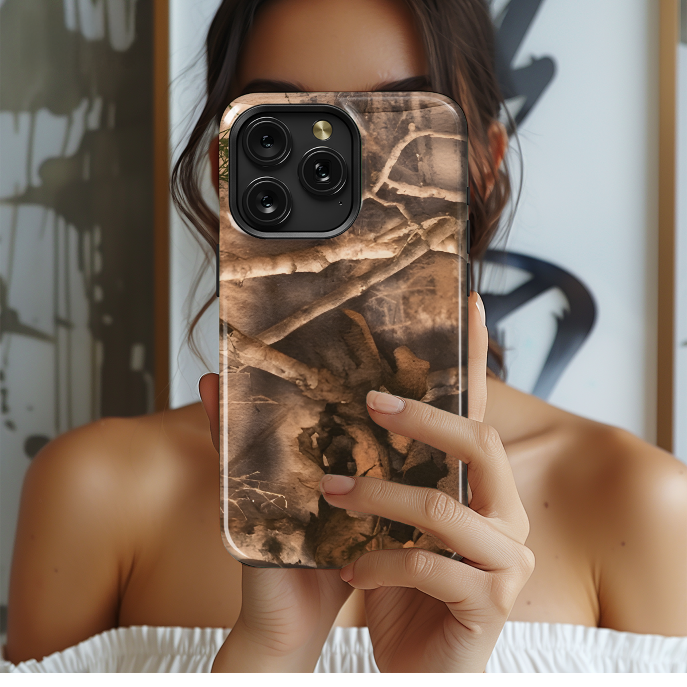 Woodland Camouflage Phone Case iPhone Samsung Cover Pixel 2544