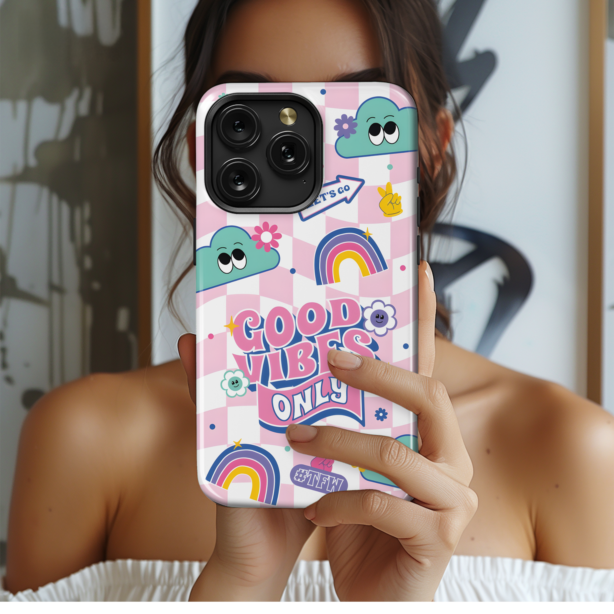 Y2K Good Vibes Only Phone Case iPhone Samsung Cover Pixel 2055