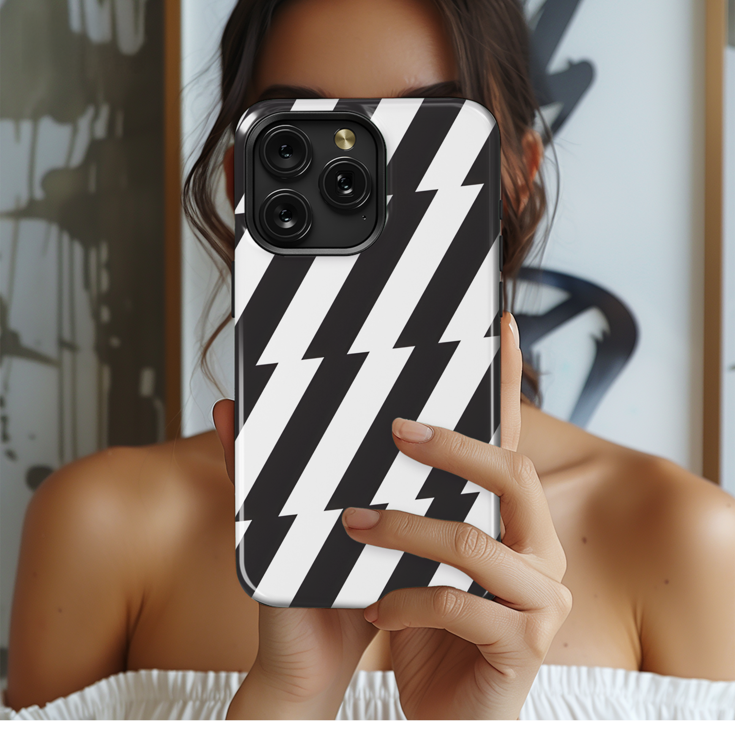 Zigzag Lines Phone Case iPhone Samsung Cover Pixel 3660