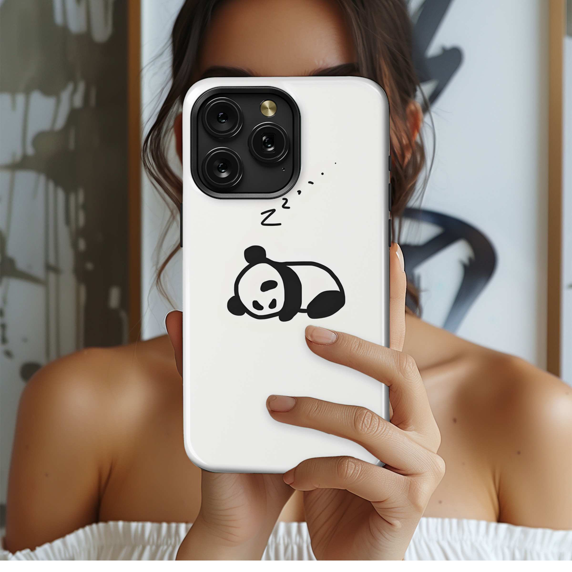 Zzz Baby Panda Sleeping Phone Case iPhone Samsung Cover Pixel 2083