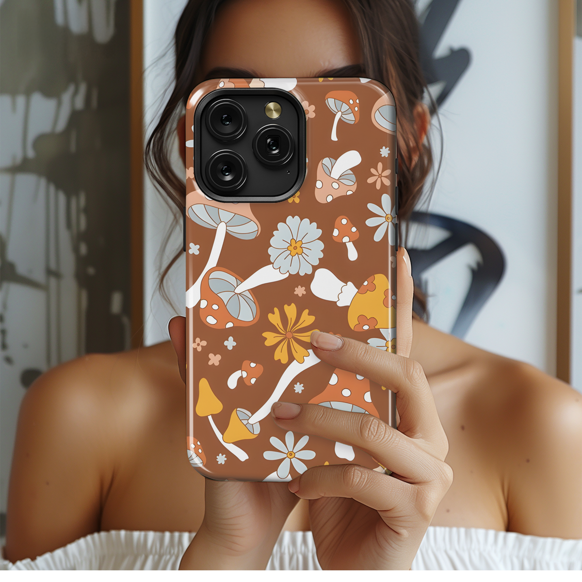 70s Mushrooms Hippie Phone Case iPhone Samsung Cover Pixel 2482 - Image 2