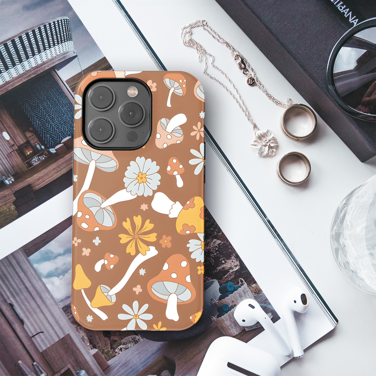 70s Mushrooms Hippie Phone Case iPhone Samsung Cover Pixel 2482 - Image 3