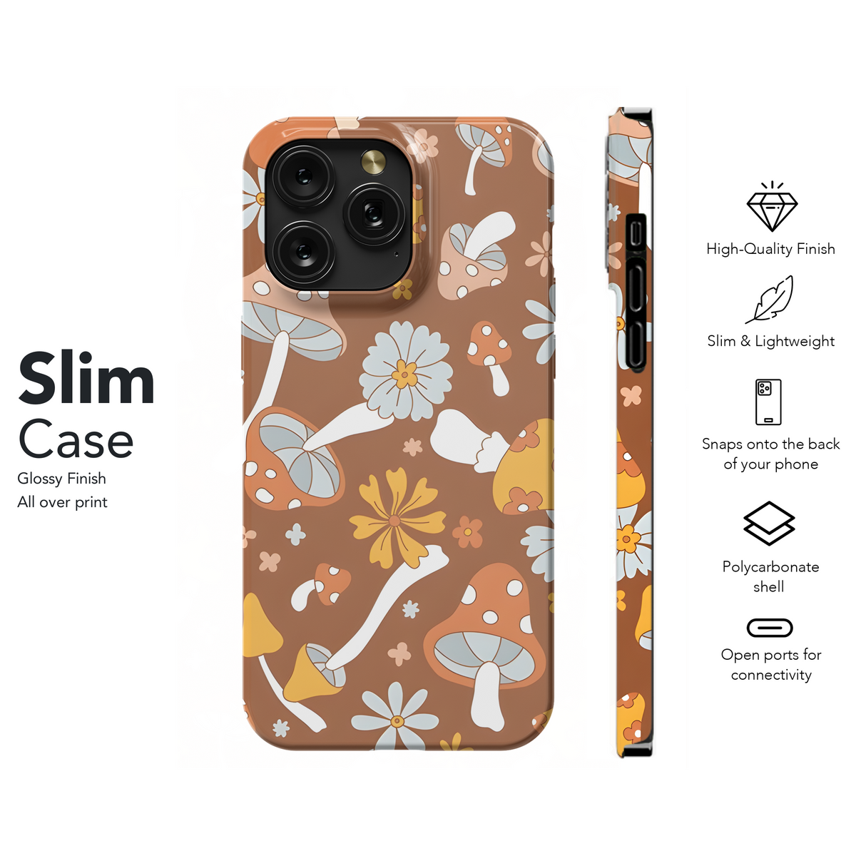 70s Mushrooms Hippie Phone Case iPhone Samsung Cover Pixel 2482 - Image 7