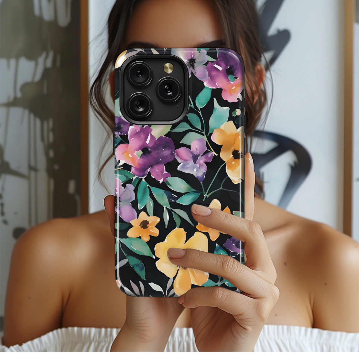 Abstract Floral Grunge Phone Case iPhone Samsung Cover Pixel 2352 - Image 2