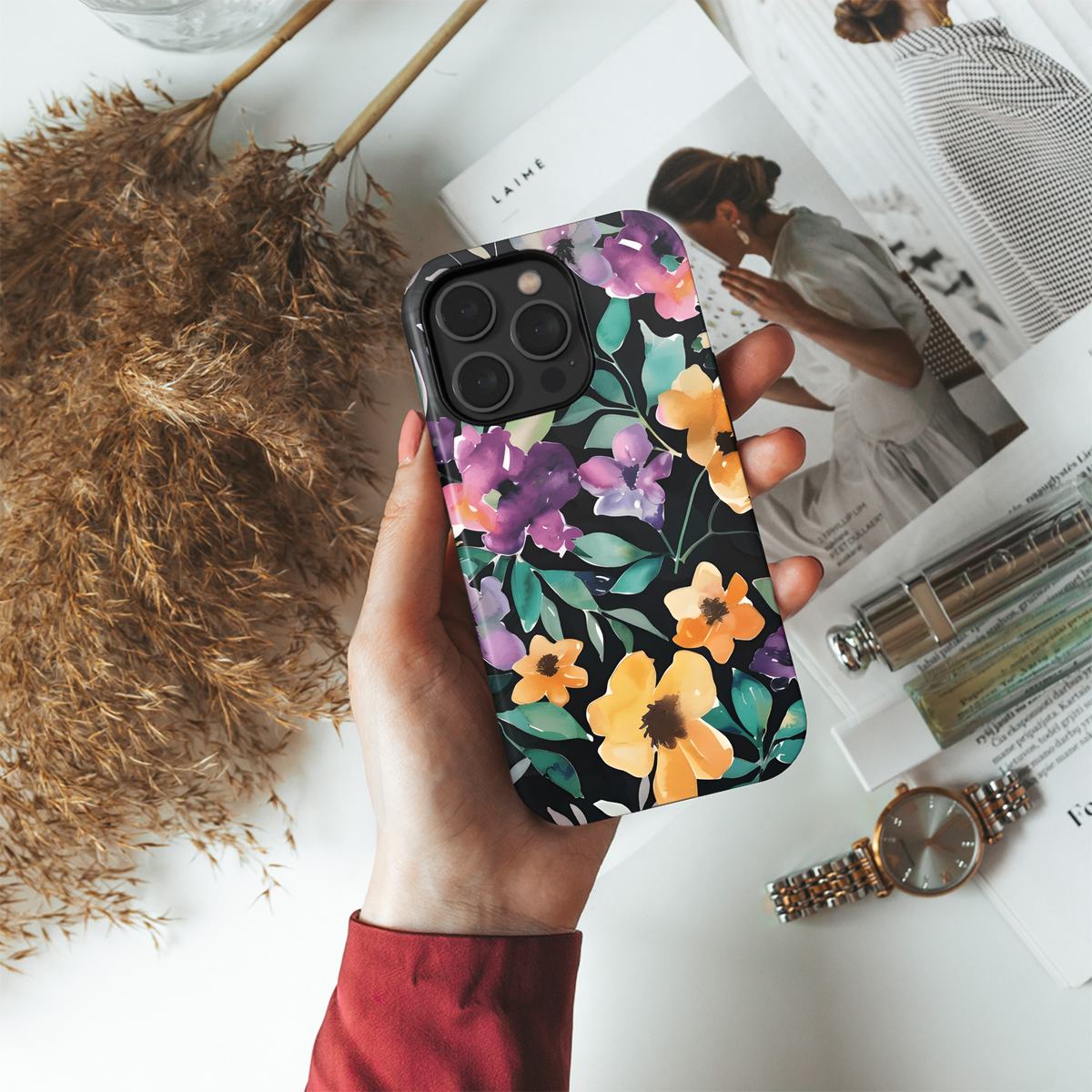 Abstract Floral Grunge Phone Case iPhone Samsung Cover Pixel 2352 - Image 4