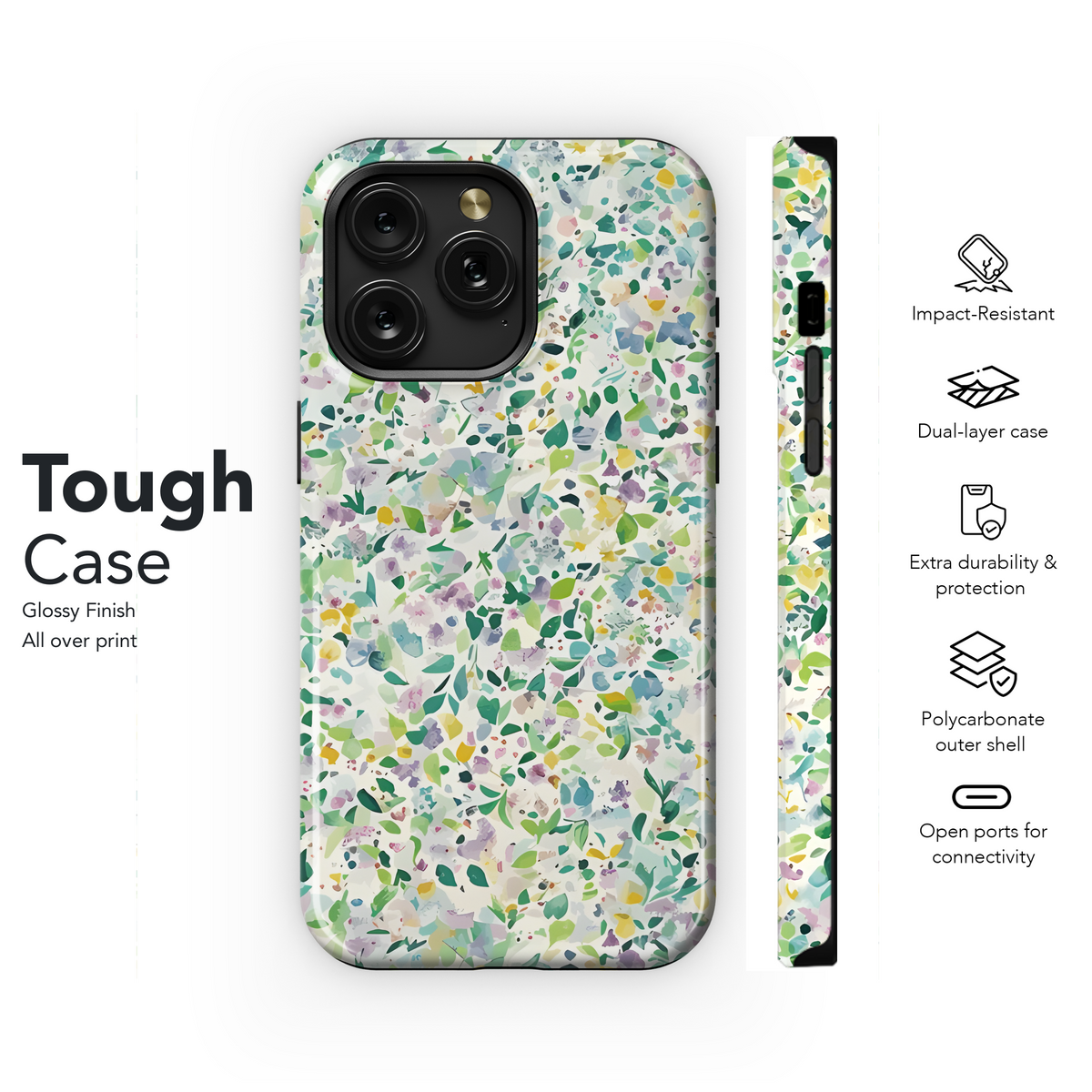 Abstract Floral Pattern Phone Case iPhone Samsung Cover Pixel 2309 - Image 6