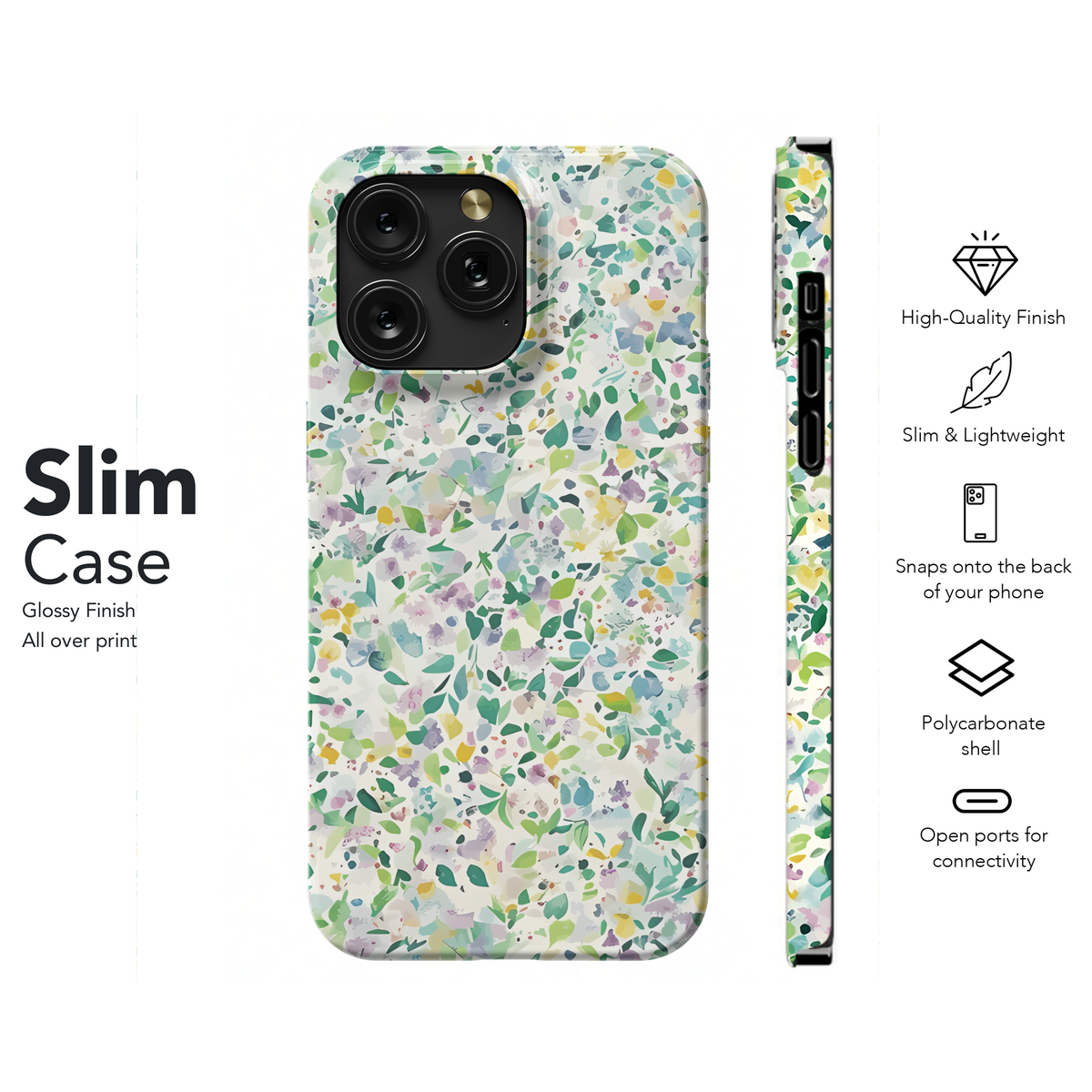 Abstract Floral Pattern Phone Case iPhone Samsung Cover Pixel 2309 - Image 7