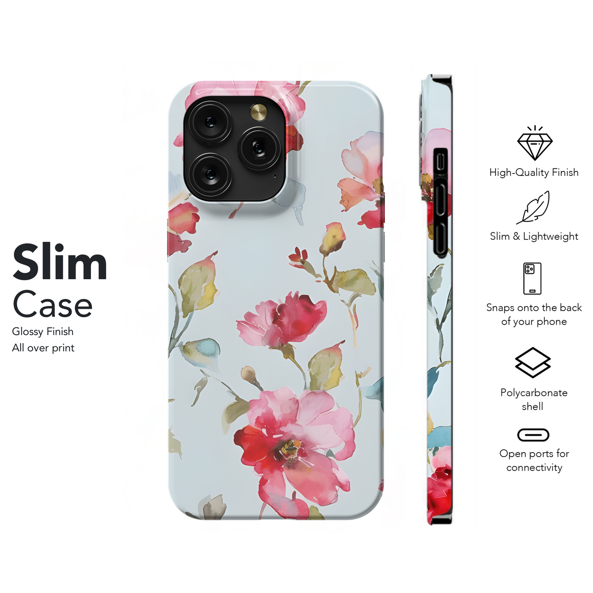 Abstract Floral Watercolor Phone Case iPhone Samsung Cover Pixel 2822 - Image 7