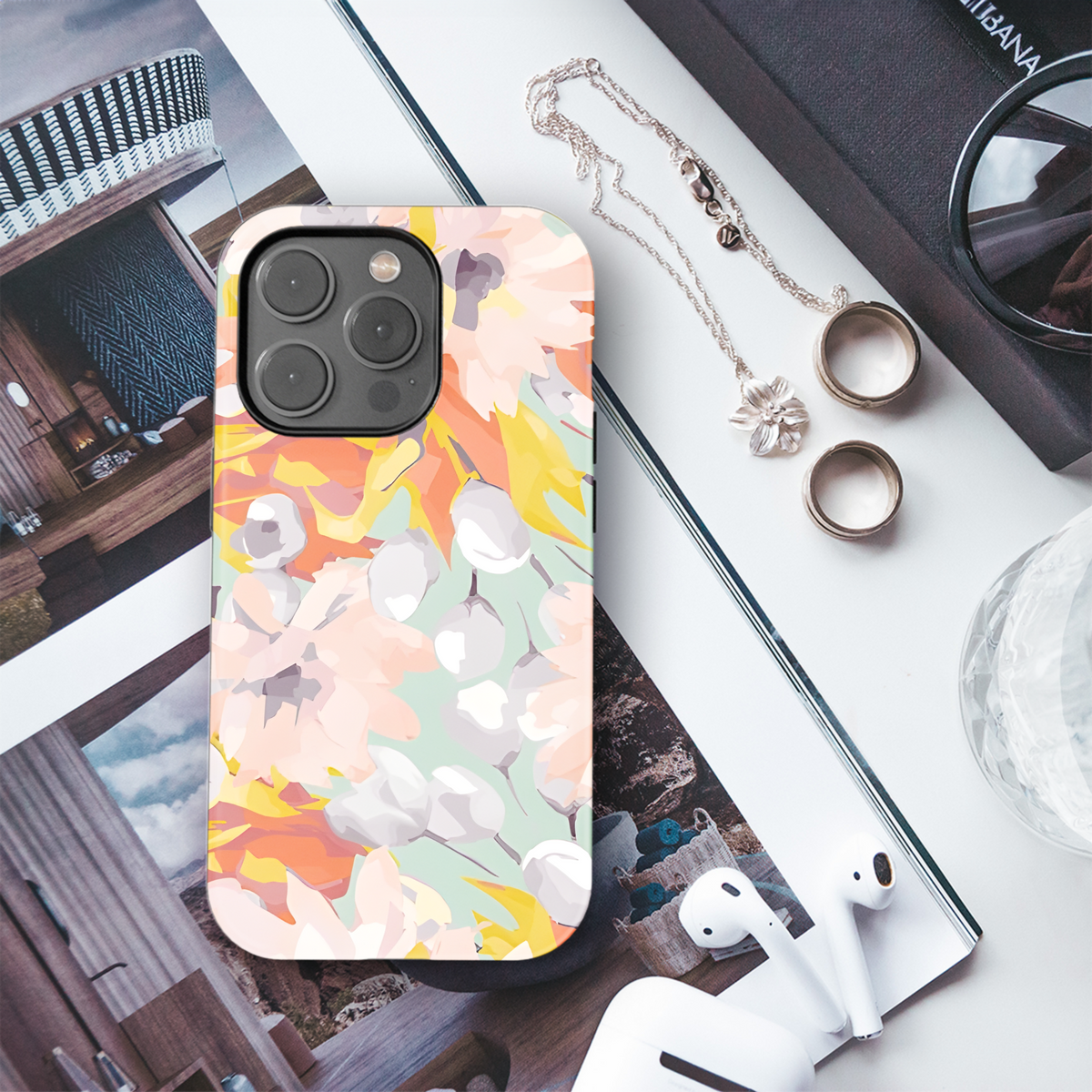 Abstract Flower Phone Case iPhone Samsung Cover Pixel 2592 - Image 3