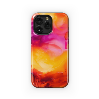 Abstract Fluid Art Orange Red Purple Phone Case iPhone Samsung Cover Pixel 2395 - Image 1