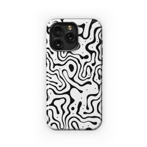 Abstract Fluid Monochrome Pattern Phone Case iPhone Samsung Cover Pixel 5352 - Image 1