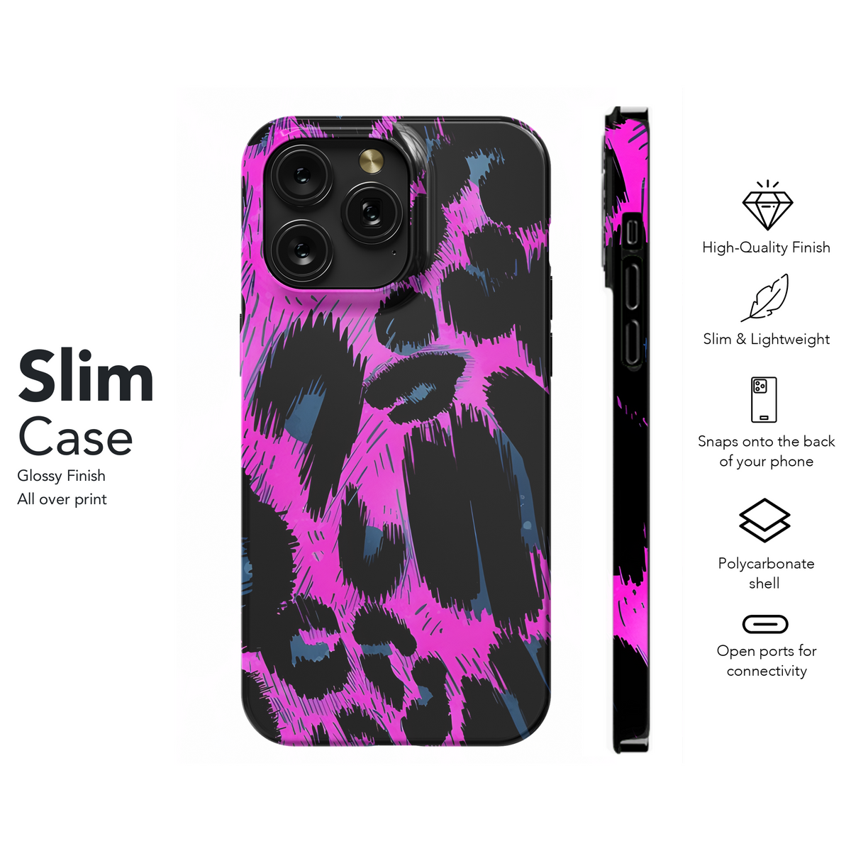 Abstract Furry Brush Stroke Animal Skin Phone Case iPhone Samsung Cover Pixel 2505 - Image 7