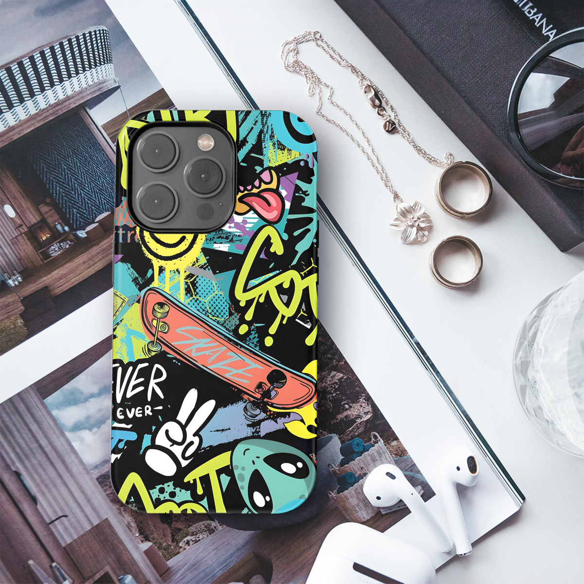 Abstract Graffiti Phone Case iPhone Samsung Cover Pixel 2786 - Image 3