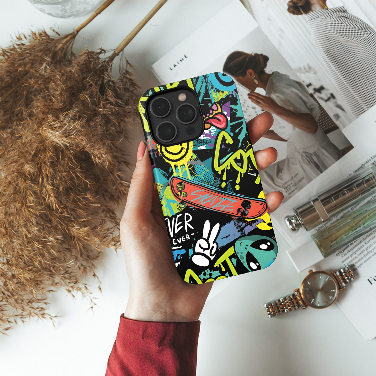 Abstract Graffiti Phone Case iPhone Samsung Cover Pixel 2786 - Image 4