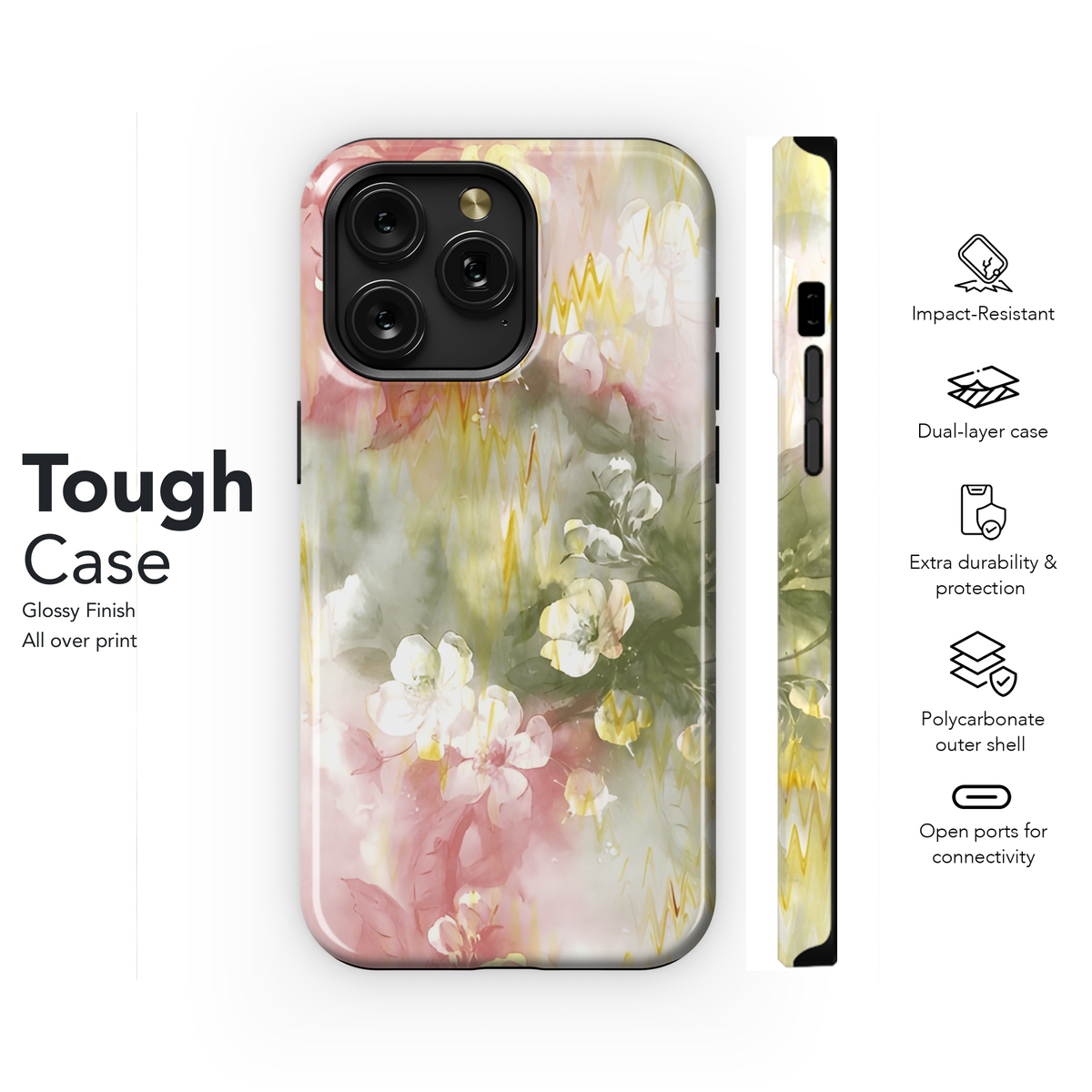 Abstract Hand Drawn Floral Pattern Phone Case iPhone Samsung Cover Pixel 2103 - Image 6